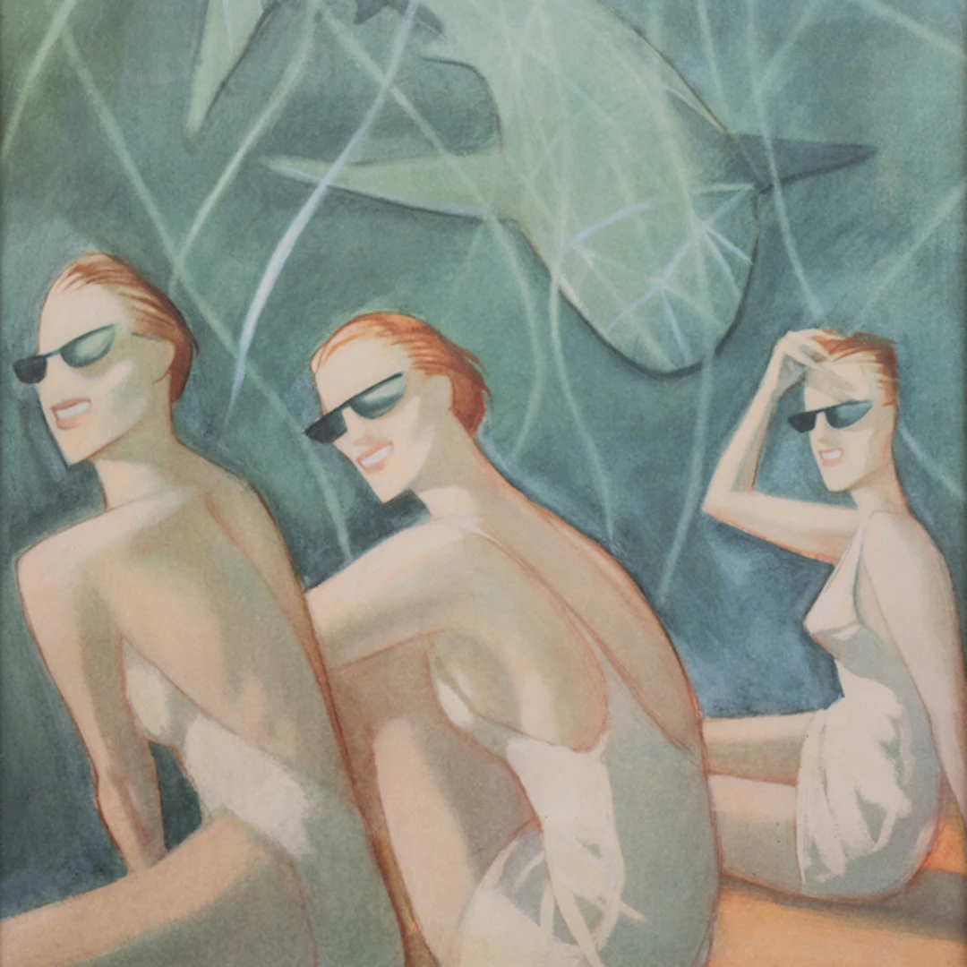 "Ladies and shark " c. 1989 Authorship: FERNANDO VICENTE (Madrid, 19639