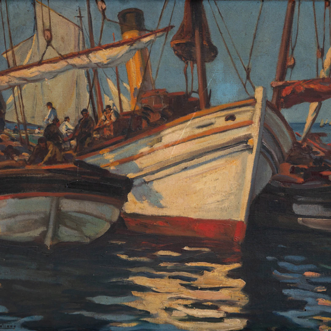 "Marineros vascos" Authorship: ÁLVARO ALCALÁ GALIANO Y VILDOSOLA(Bilbao