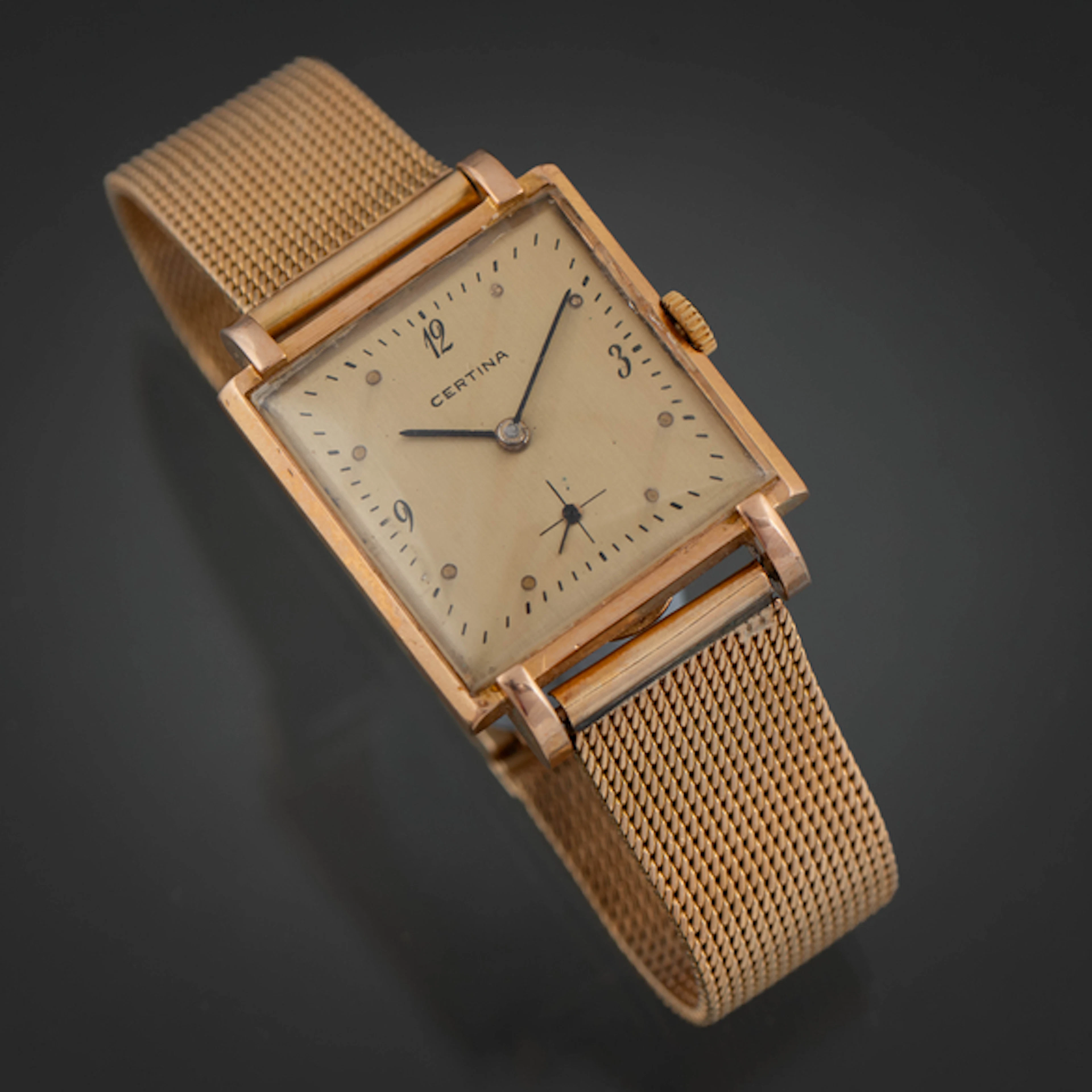 Certina, Reloj en oro amarillo de 18 kt