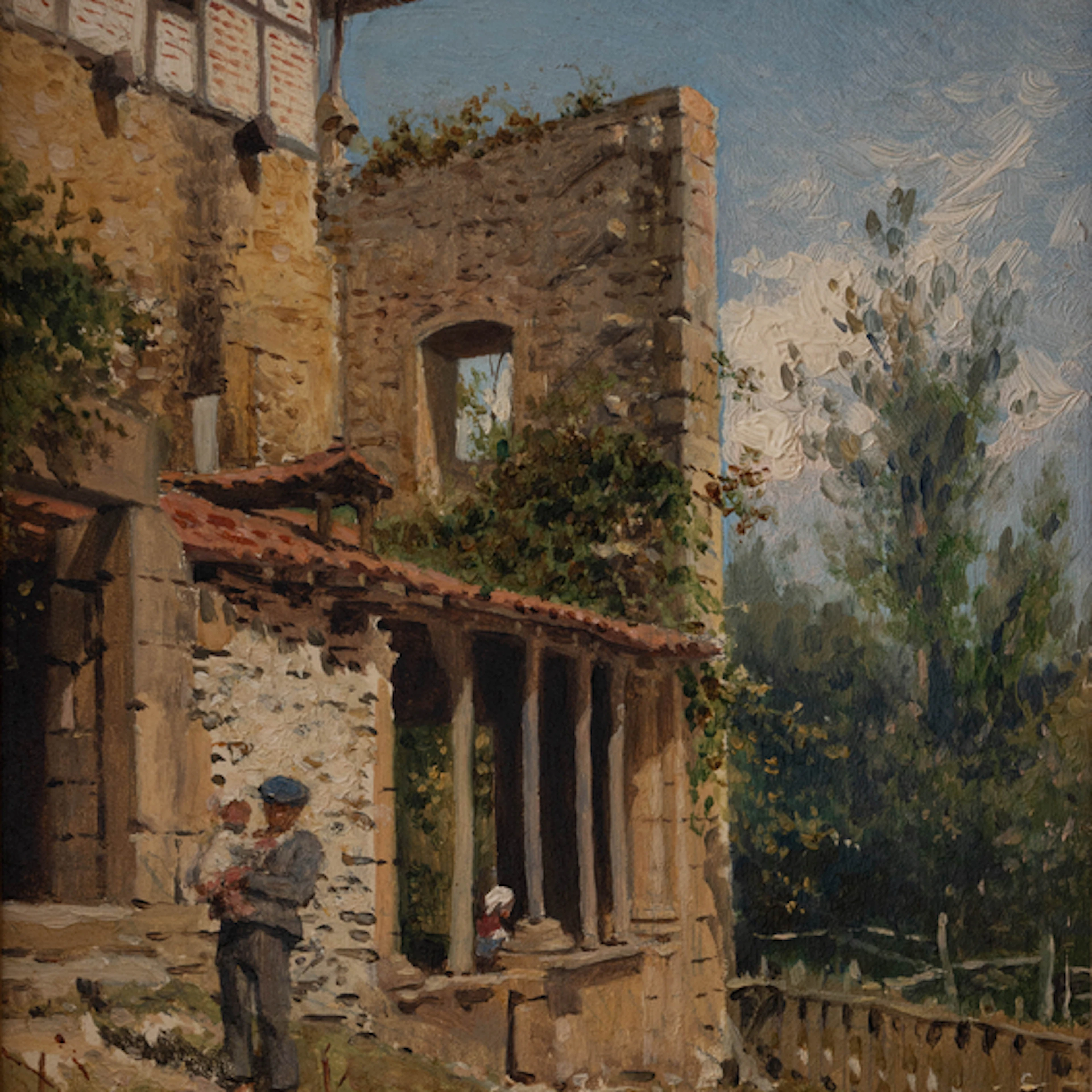 "Familia en el caserío" Authorship: BENITO DE BERROETA (Bermeo, Vizcaya
