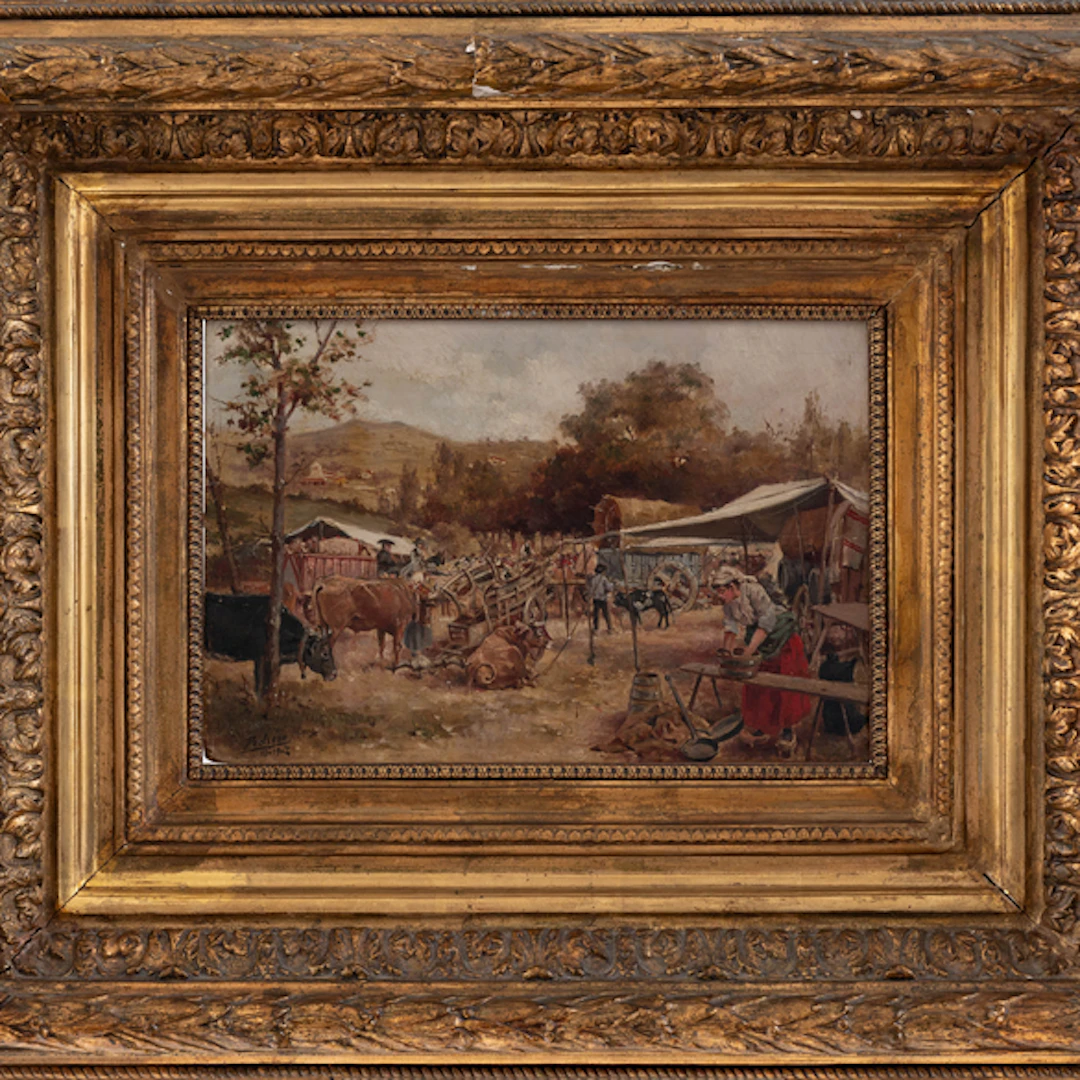 "Escena de mercado" C. 1904 Authorship: MARIANO PEDRERO Y LOPEZ (Burgos