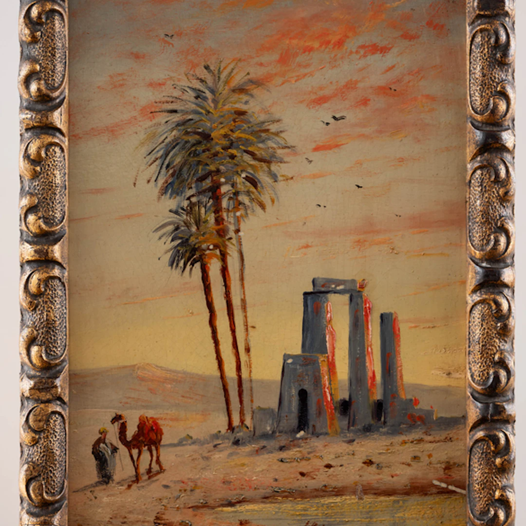 "Escena de beduino en el desierto" Authorship: RAPHAEL GOURDON (Francia