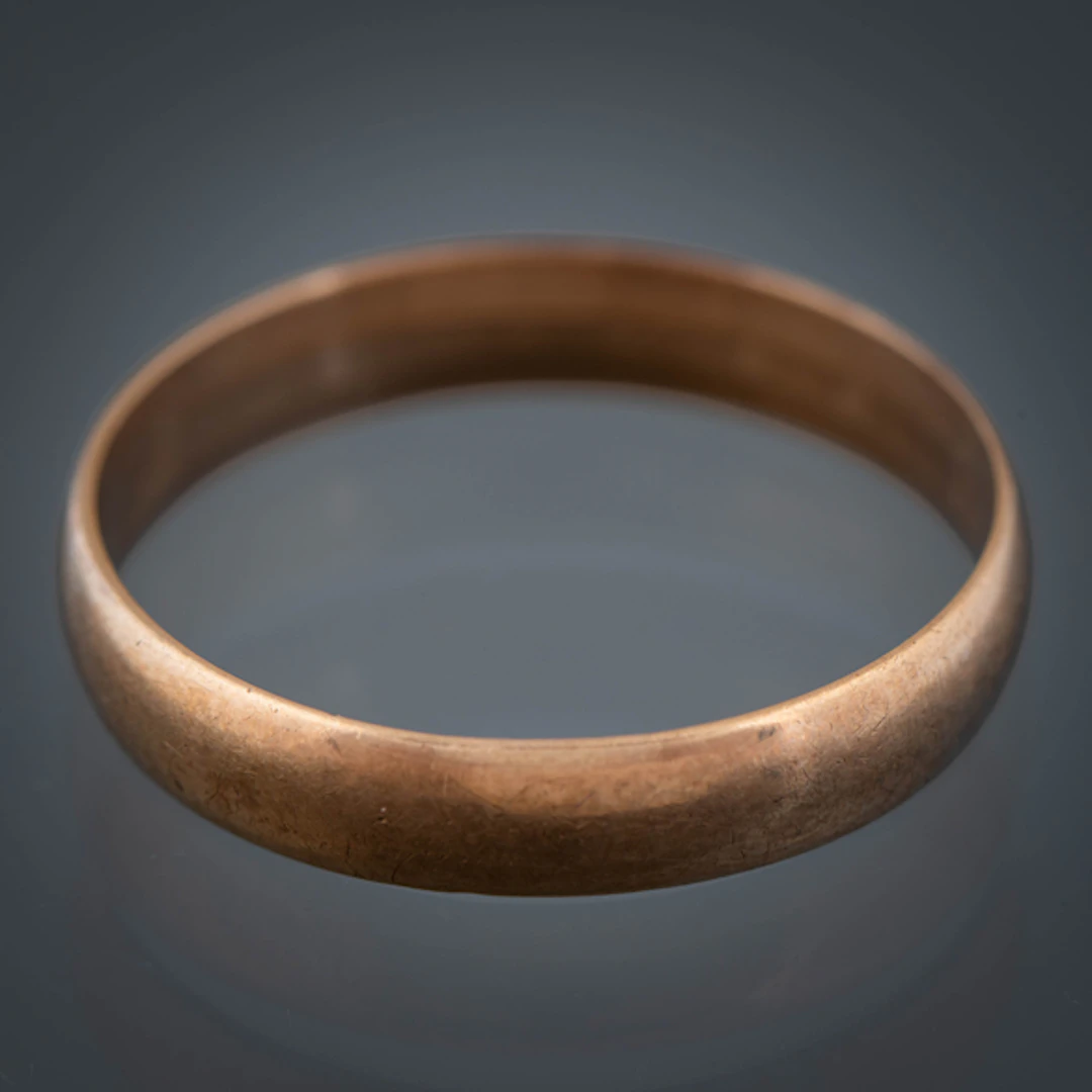 Alianza lisa en oro rosa de 18 kt