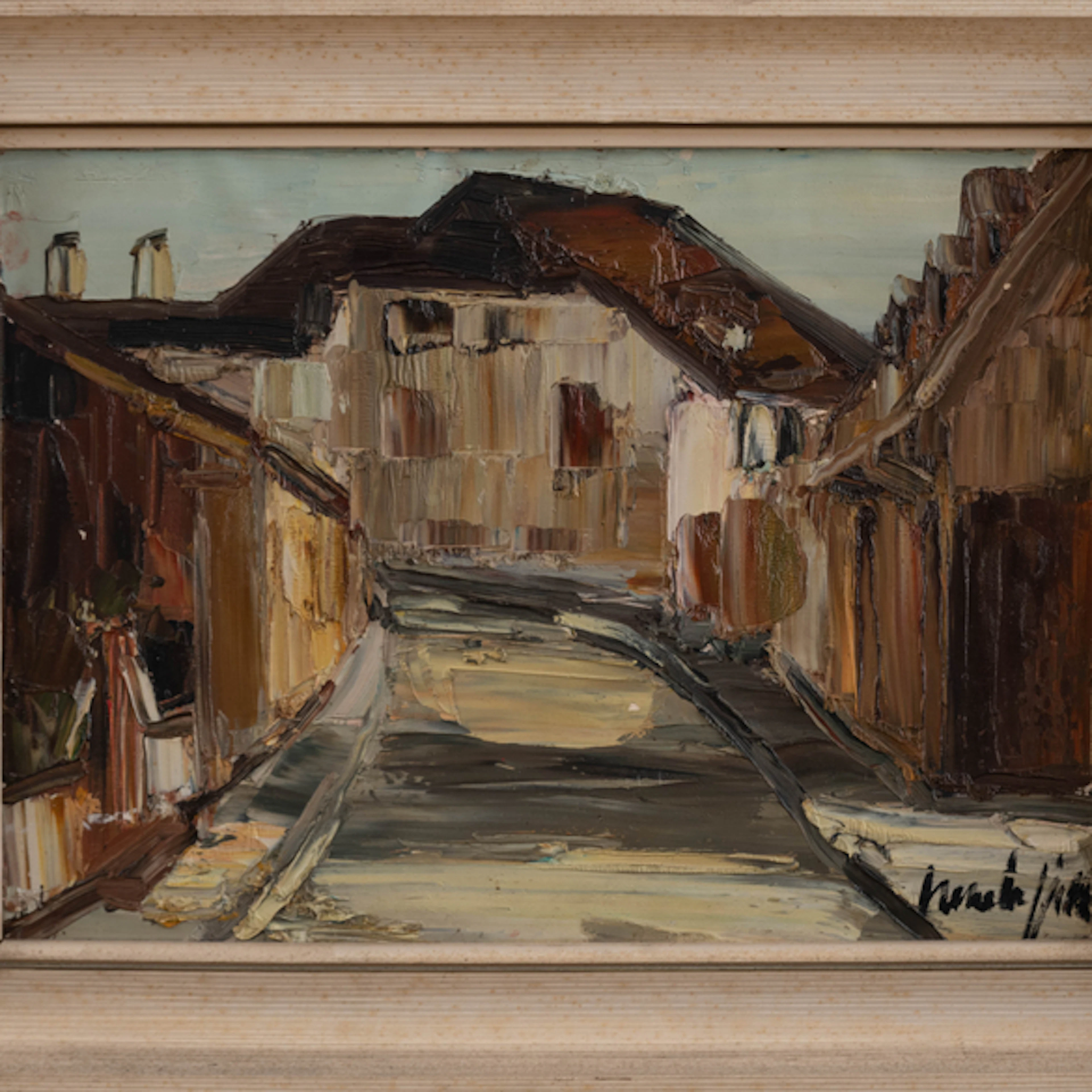 "Calle con casas" Authorship: IRENE LAFFITTE (San Sebastián, 1941-2001)