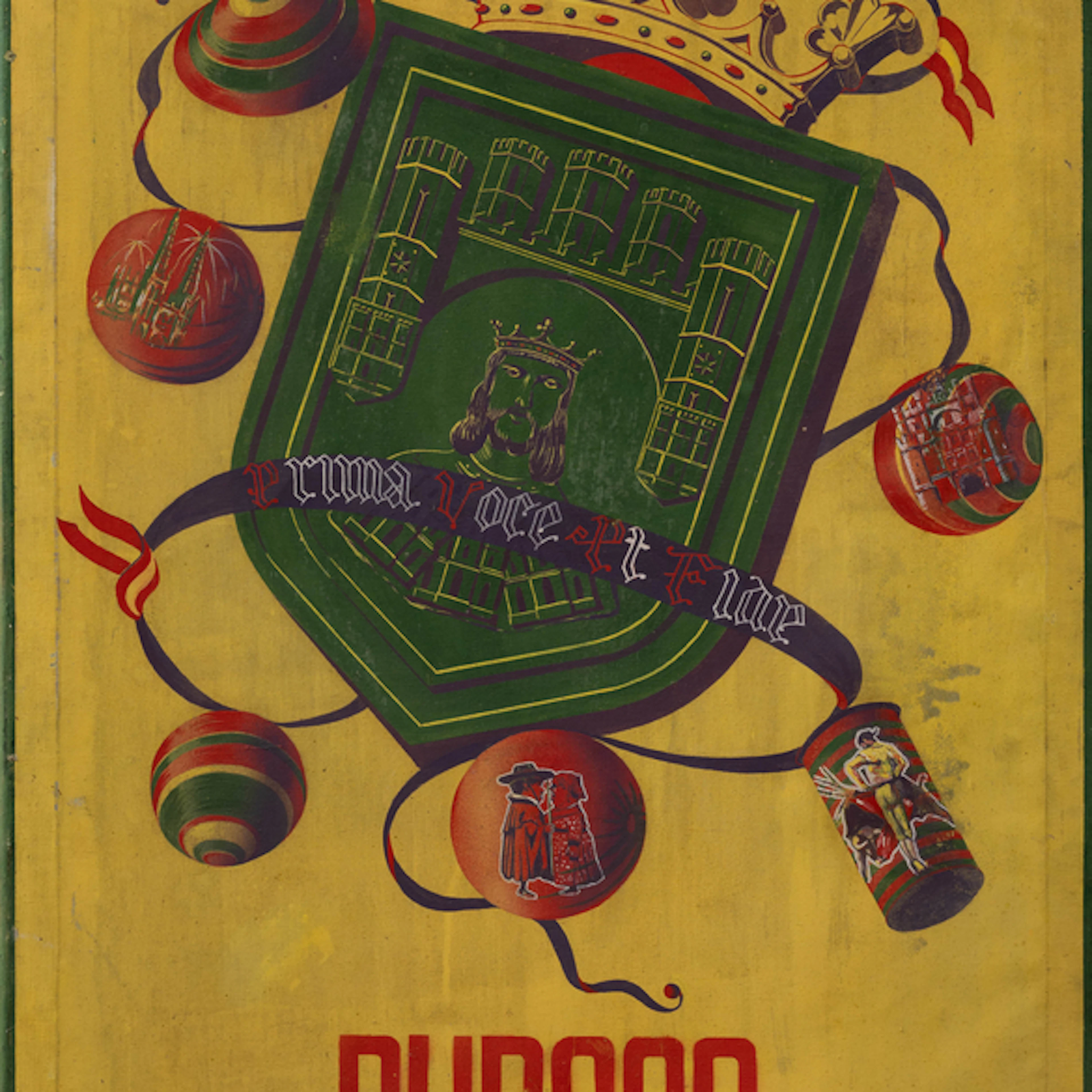 "Ferias y Fiestas de Burgos" Cartel original c. 1949 Authorship: M.