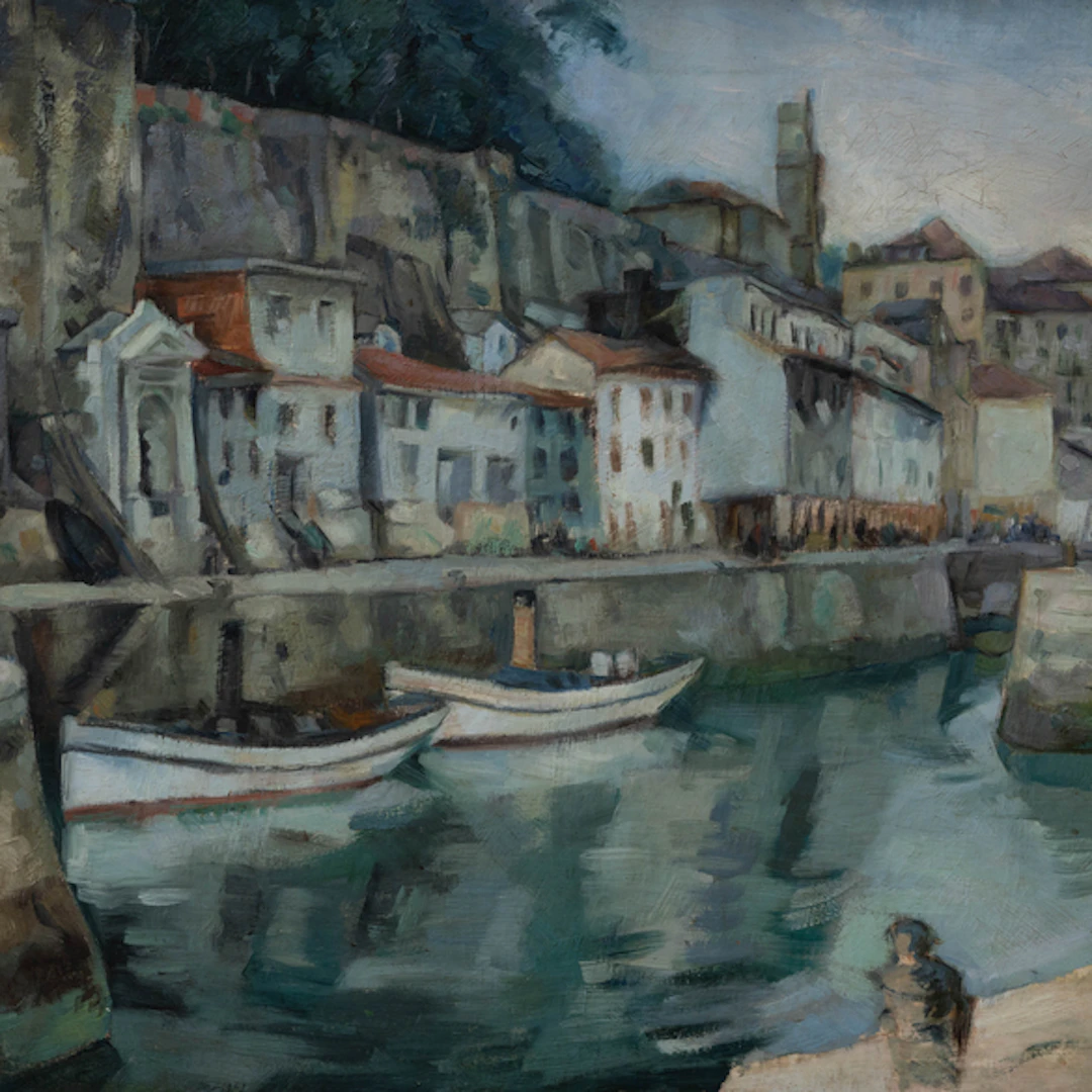 "Puerto de San Sebastián " Authorship: CARLOS LANDI SORONDO (Tolosa, 1896-1974)