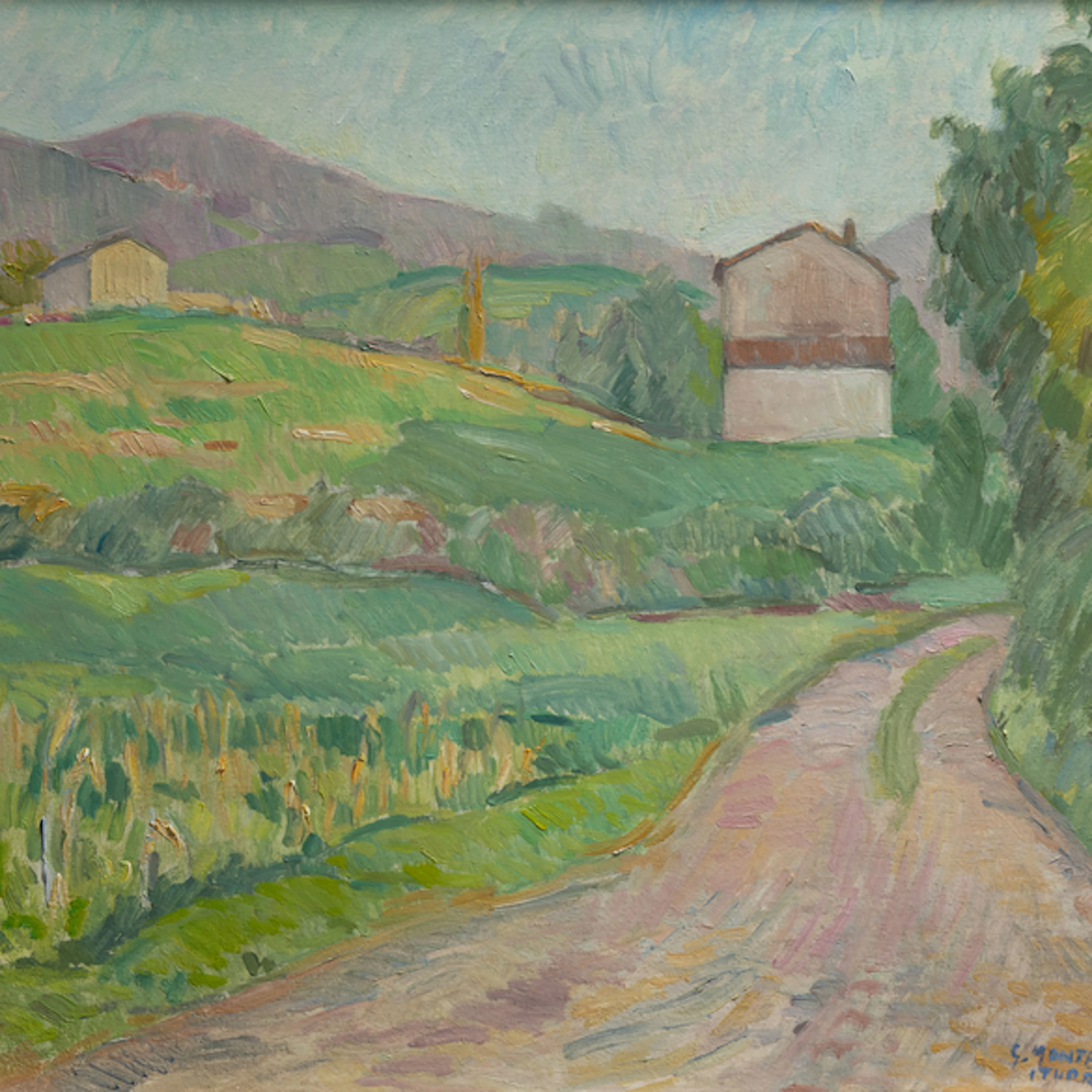 "Paisaje" Authorship: GASPAR MONTES ITURIOZ (Irún, 1901-1998)