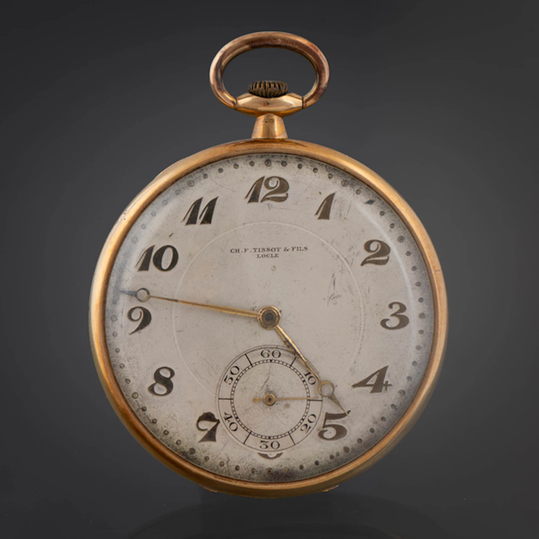 CH. F. TISSOT & FILS LOCLE, Reloj Lépine en oro amarillo de 18 kt