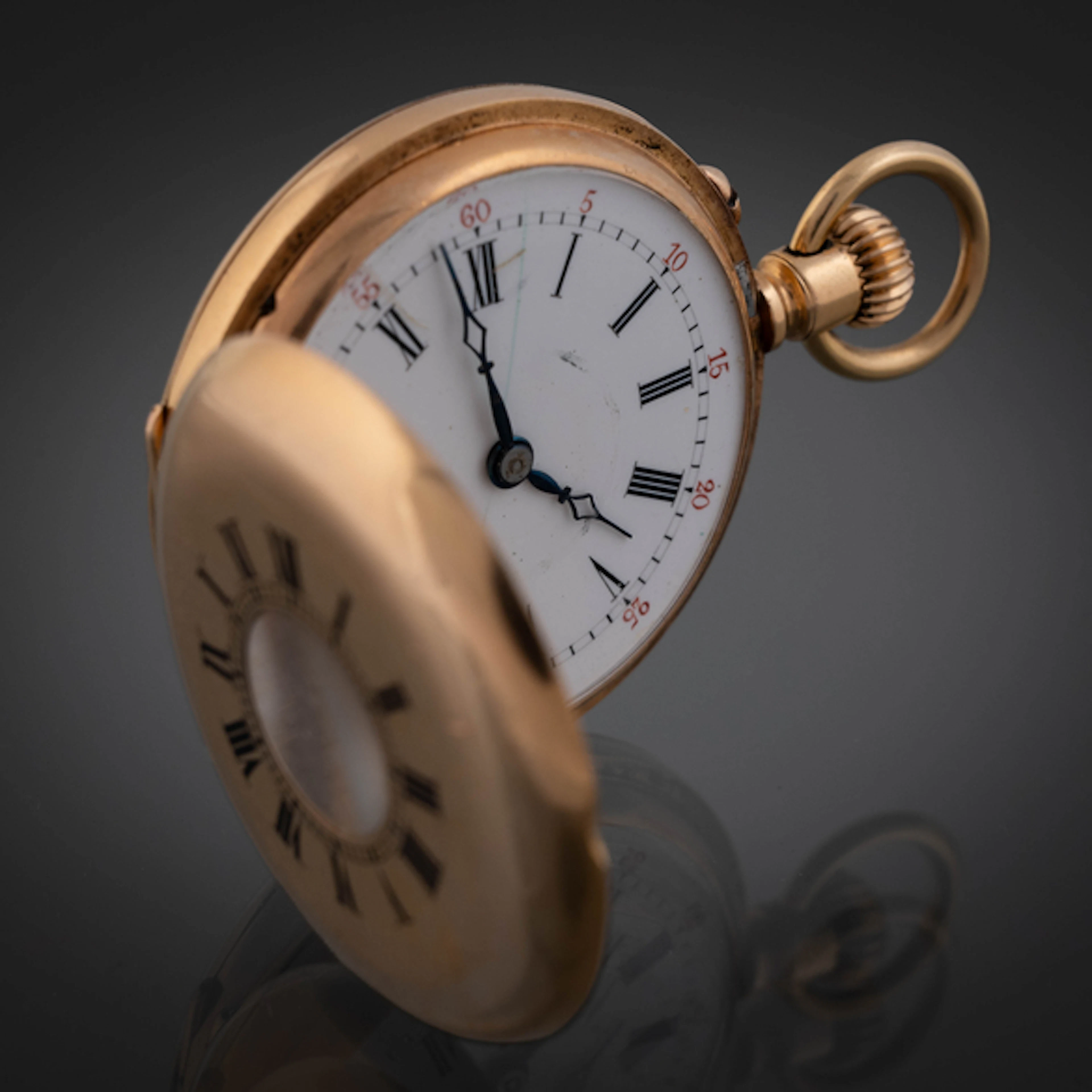 Reloj de cazador en oro amarillo de 18kt