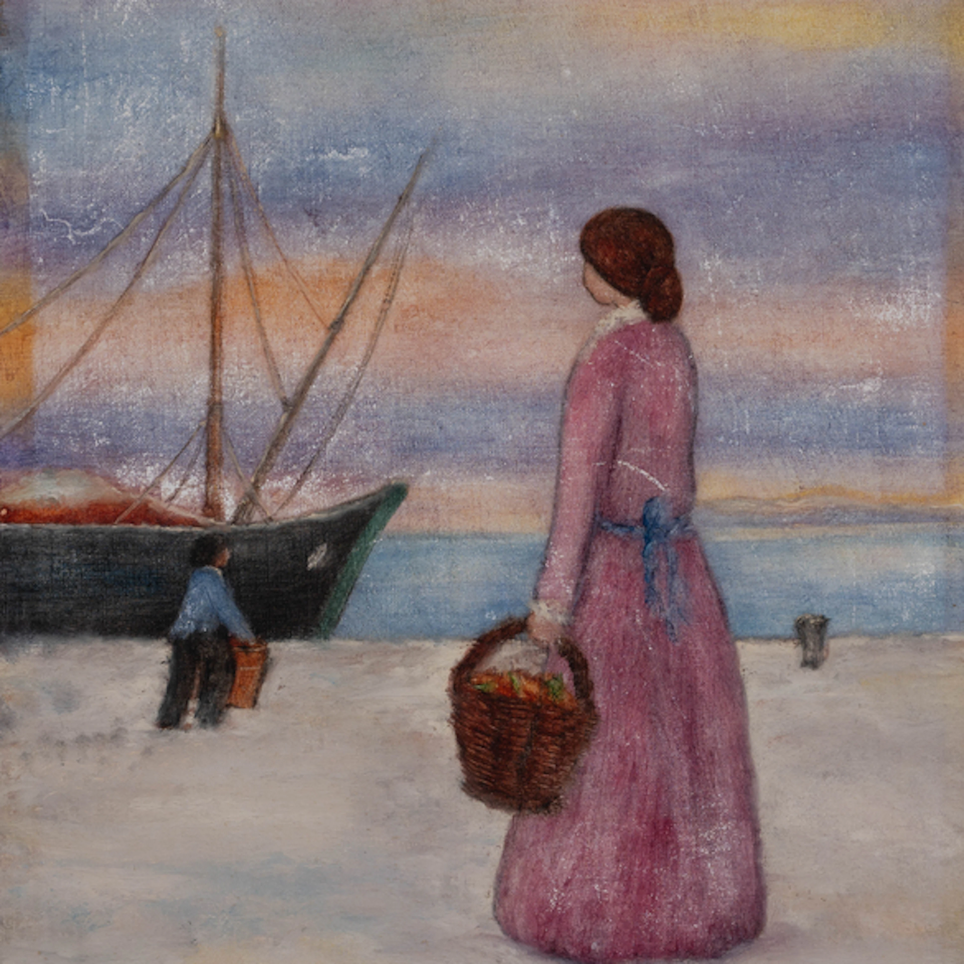 "Nieve en el puerto" Authorship: JUAN CARRILLO (Murcia, 1937)