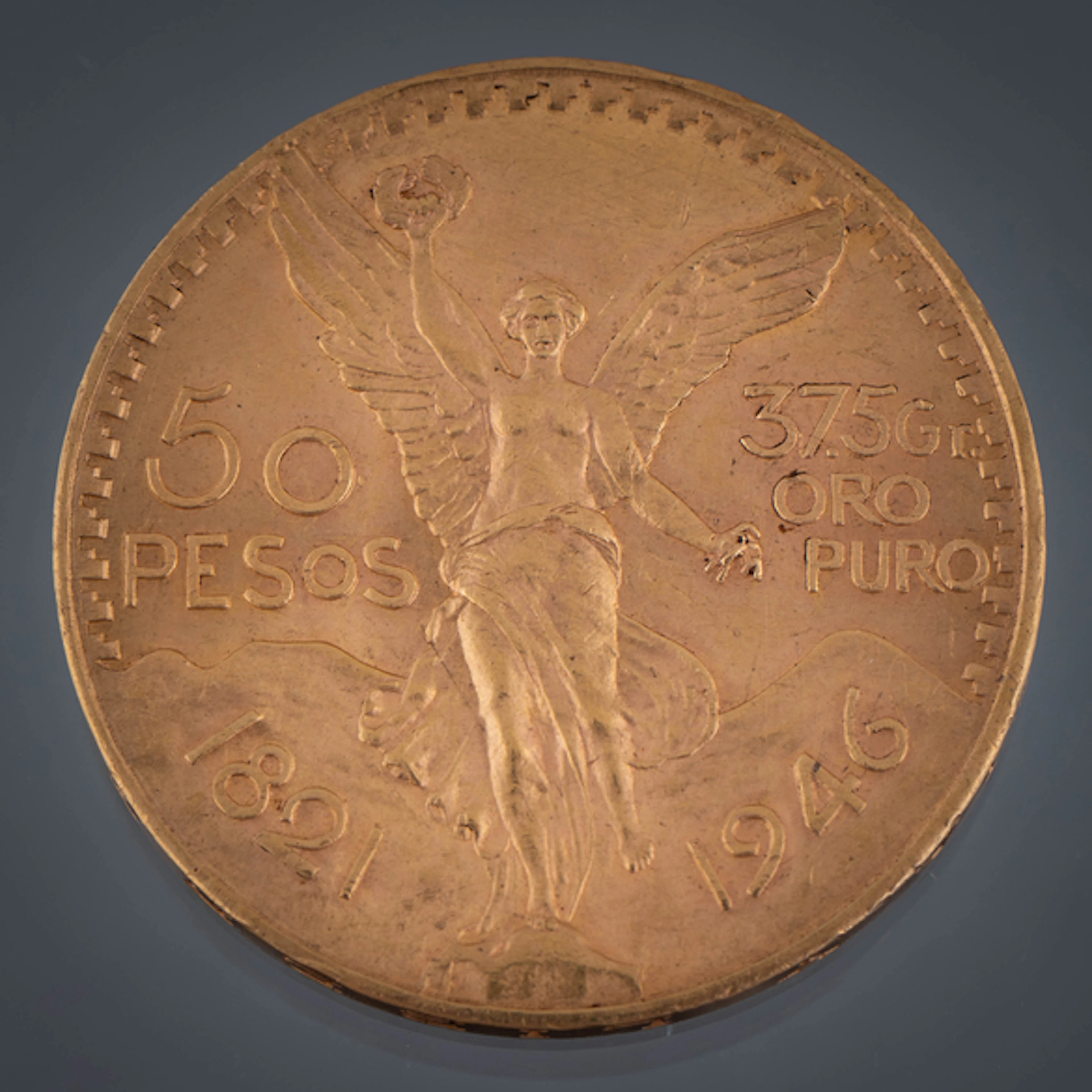 Moneda de cincuenta pesos mexicanos de Estados Unidos (1821-1946)