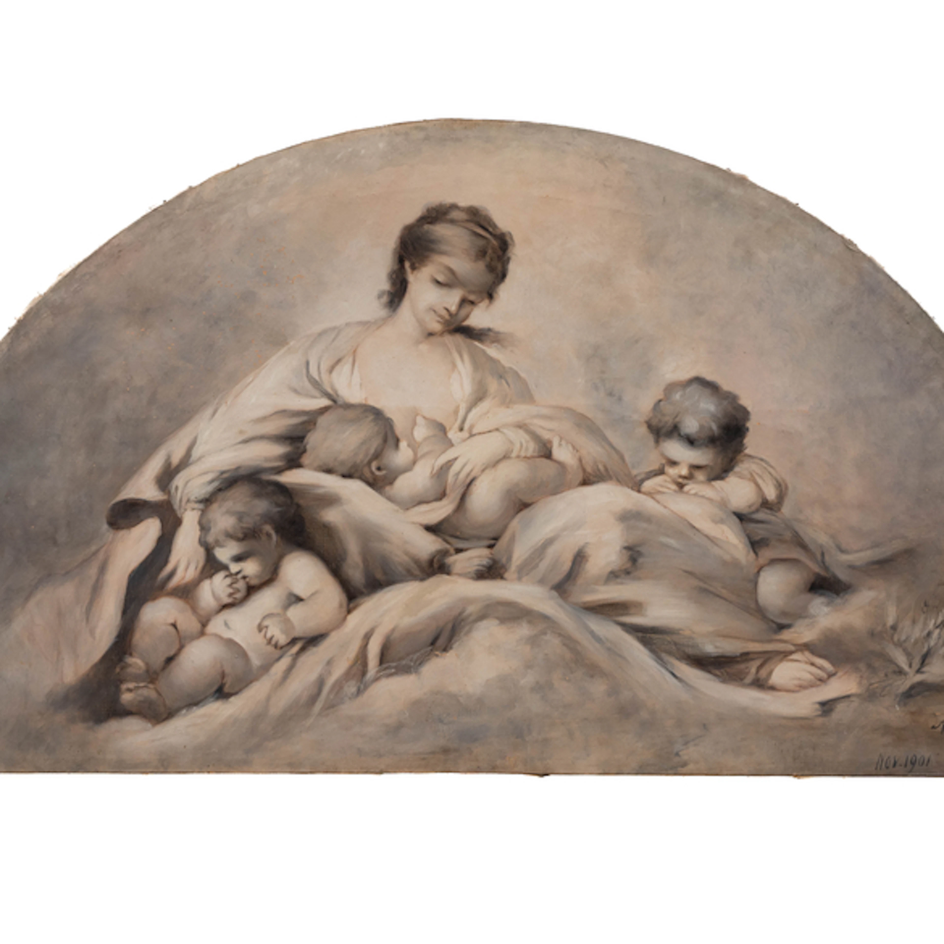 "Alegoría de la caridad" Authorship: ANTONIA DE BAÑUELOS THORNDIKE(Roma