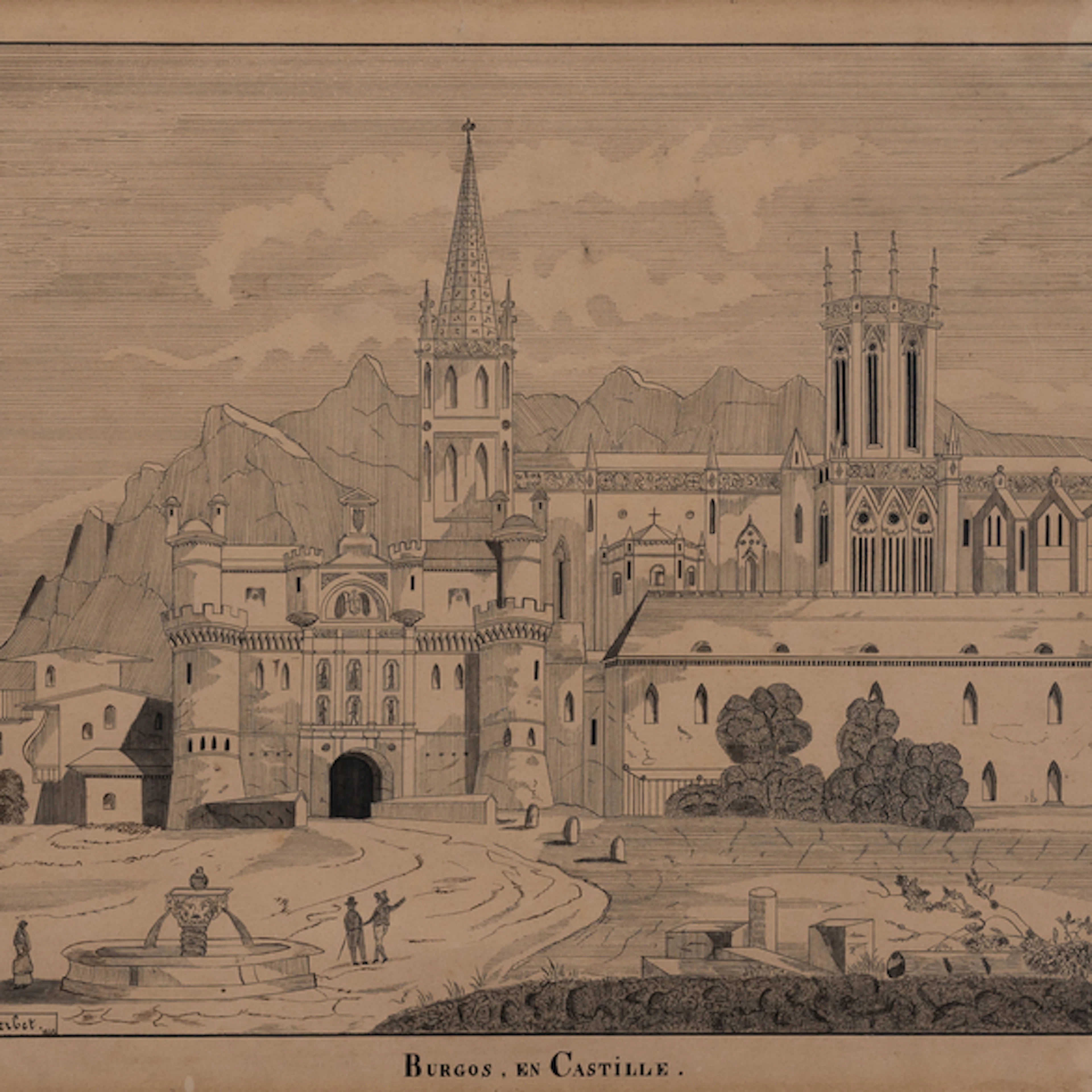 "Burgos en Castille" c. 1848 Authorship: ADOLPHE HERBERT(1815-?)