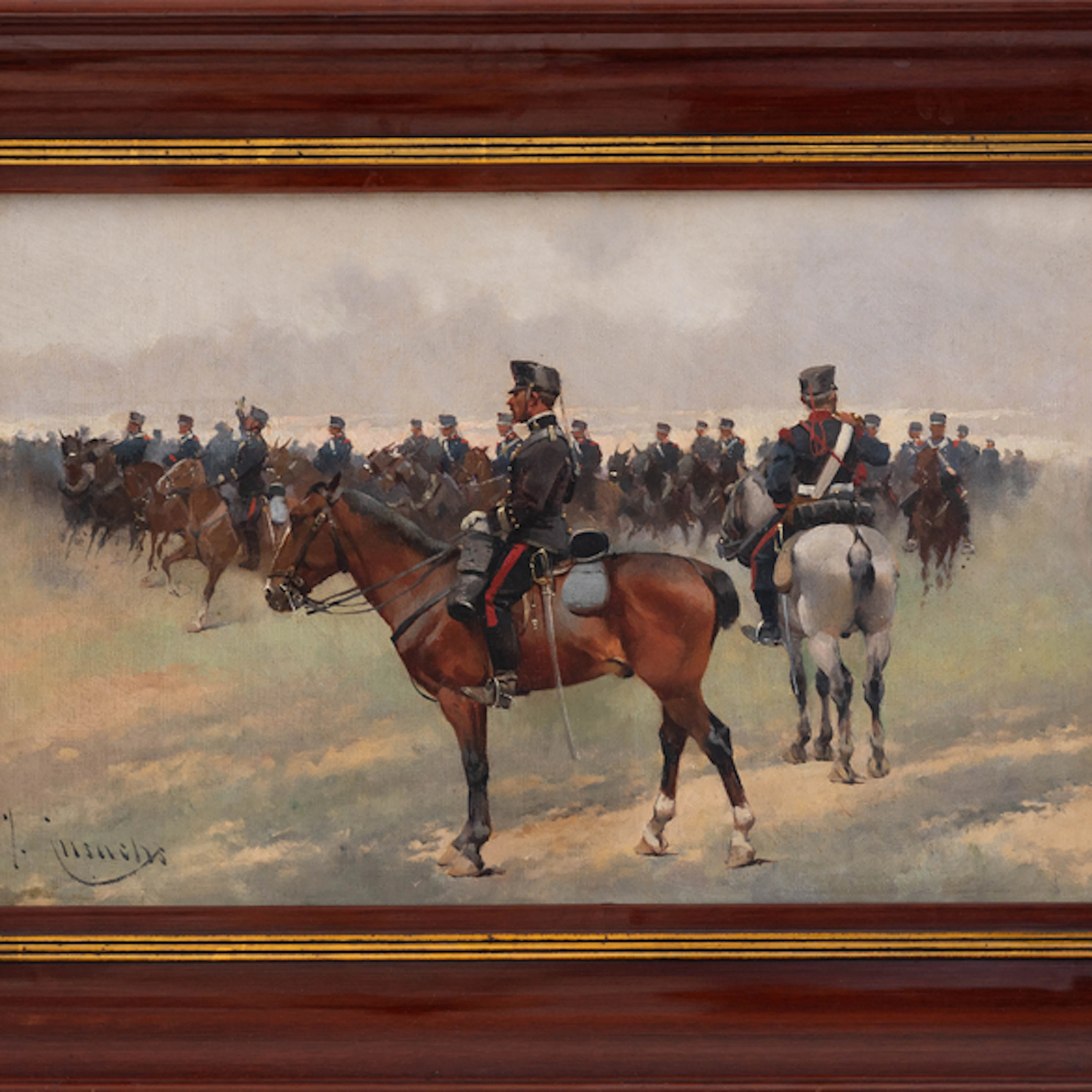 "Caballería" Authorship: JOSE CUSACHS(Montpellier, 1851 - Barcelona, 1908)