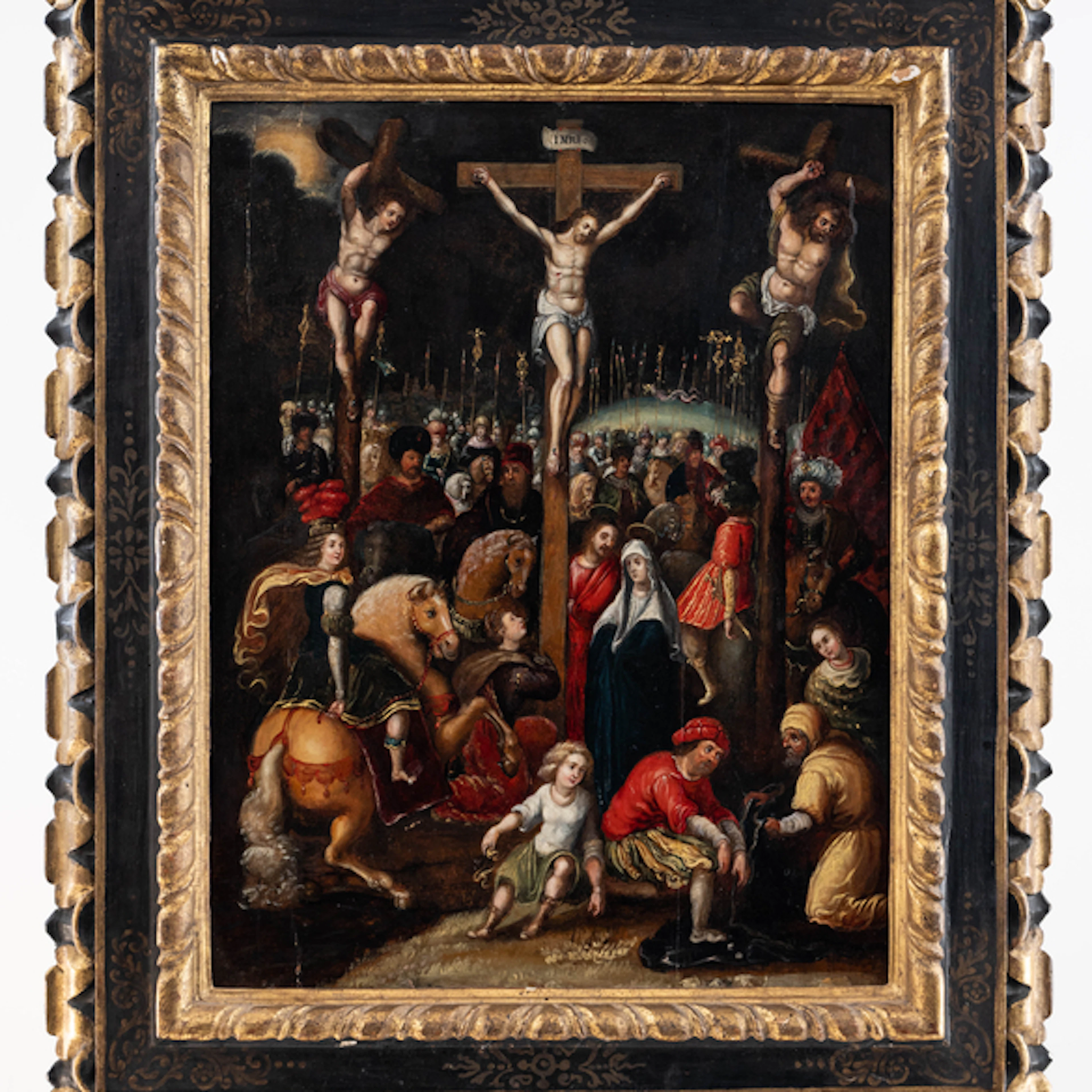 "La crucifixión" Authorship: SEGUIDOR DE LOUIS CAULLERY (c. 1580-1621)