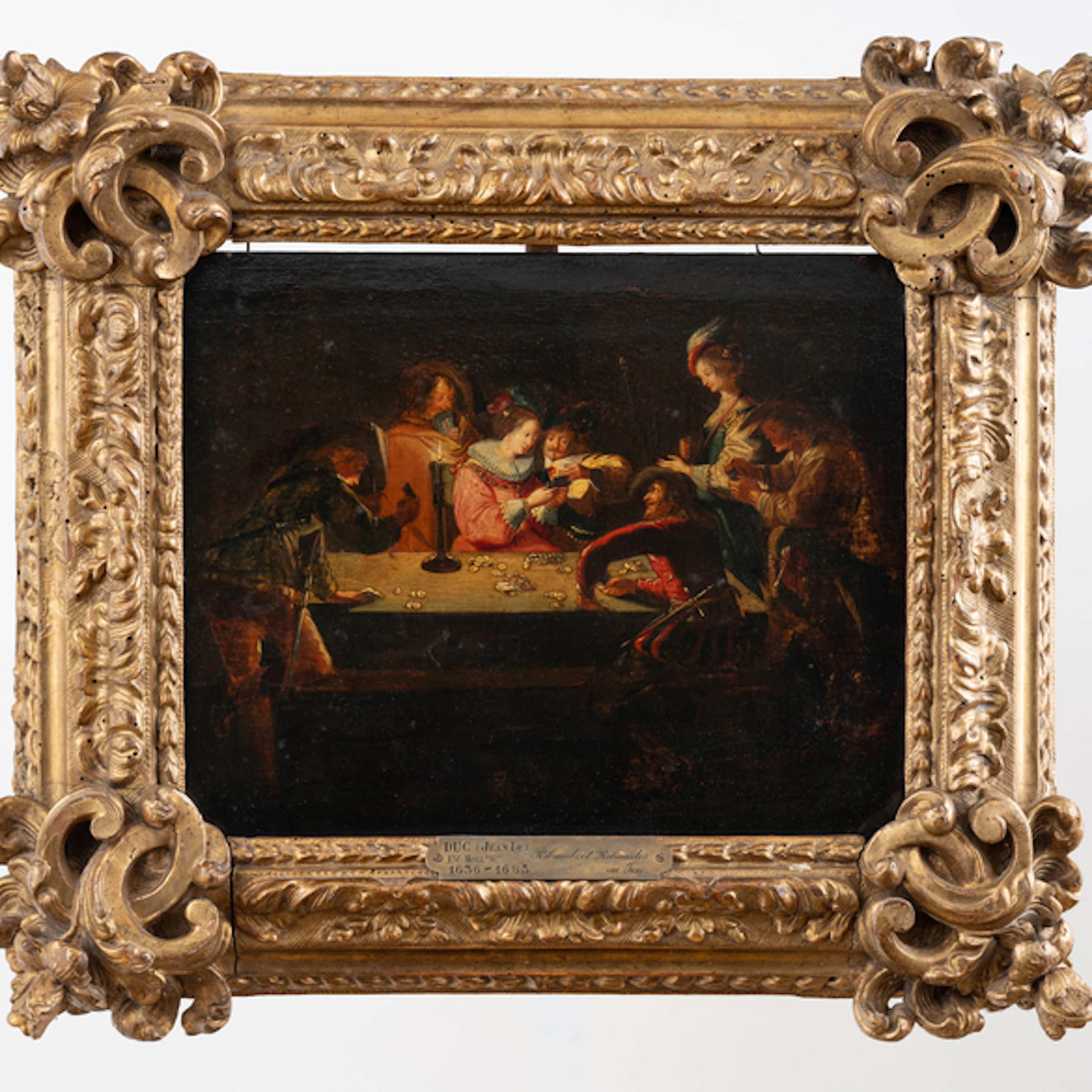 "Jugadores de cartas" Authorship: SEGUIDOR DE JACQUES COLLOT, Escuela