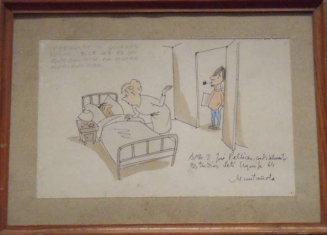 Joaquim Muntañola. Ink and marker drawing. Scene from "Painting the