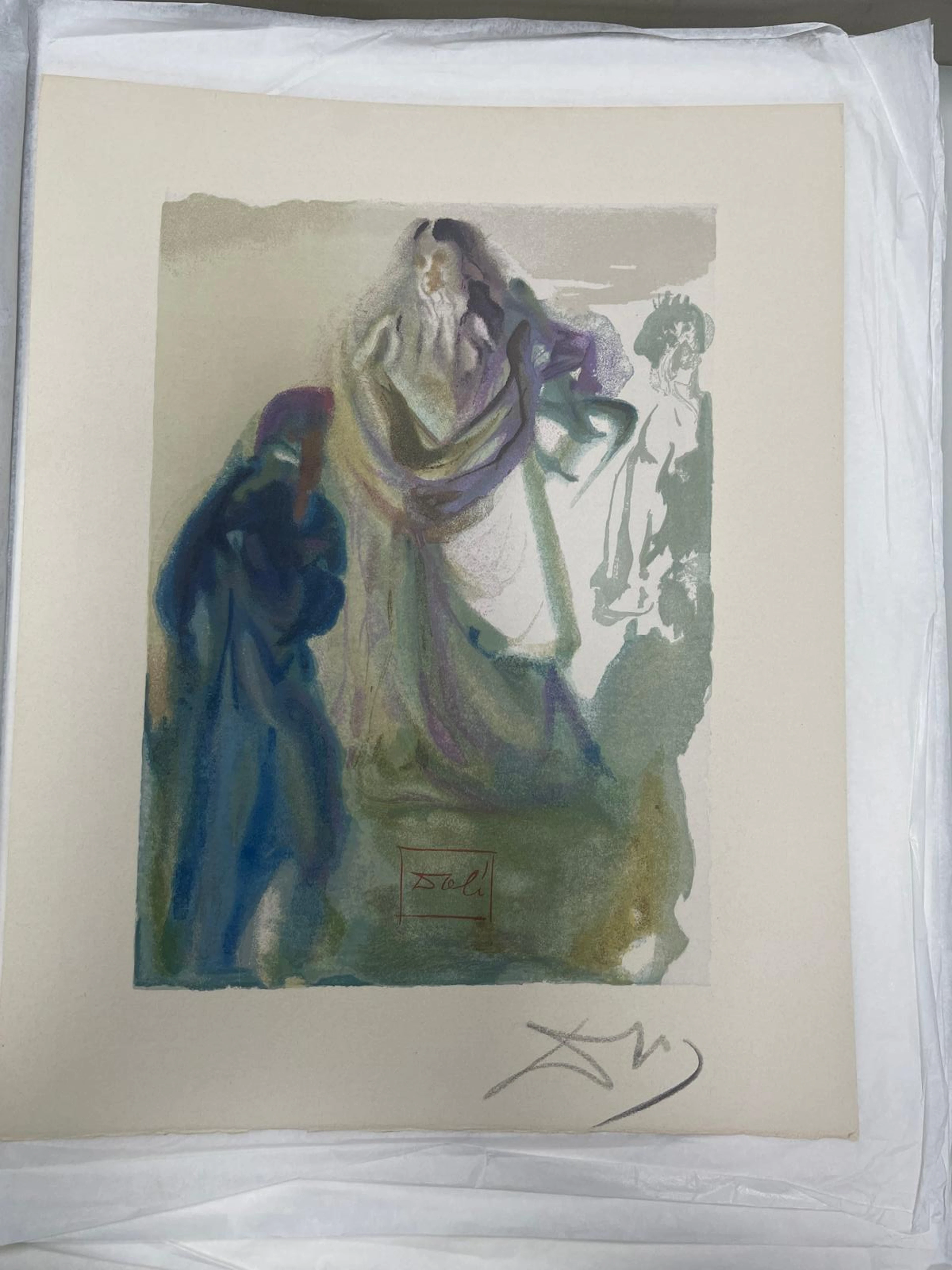 Salvador Dalí - Paradise 31 / 33 - Dante before the venerable figure