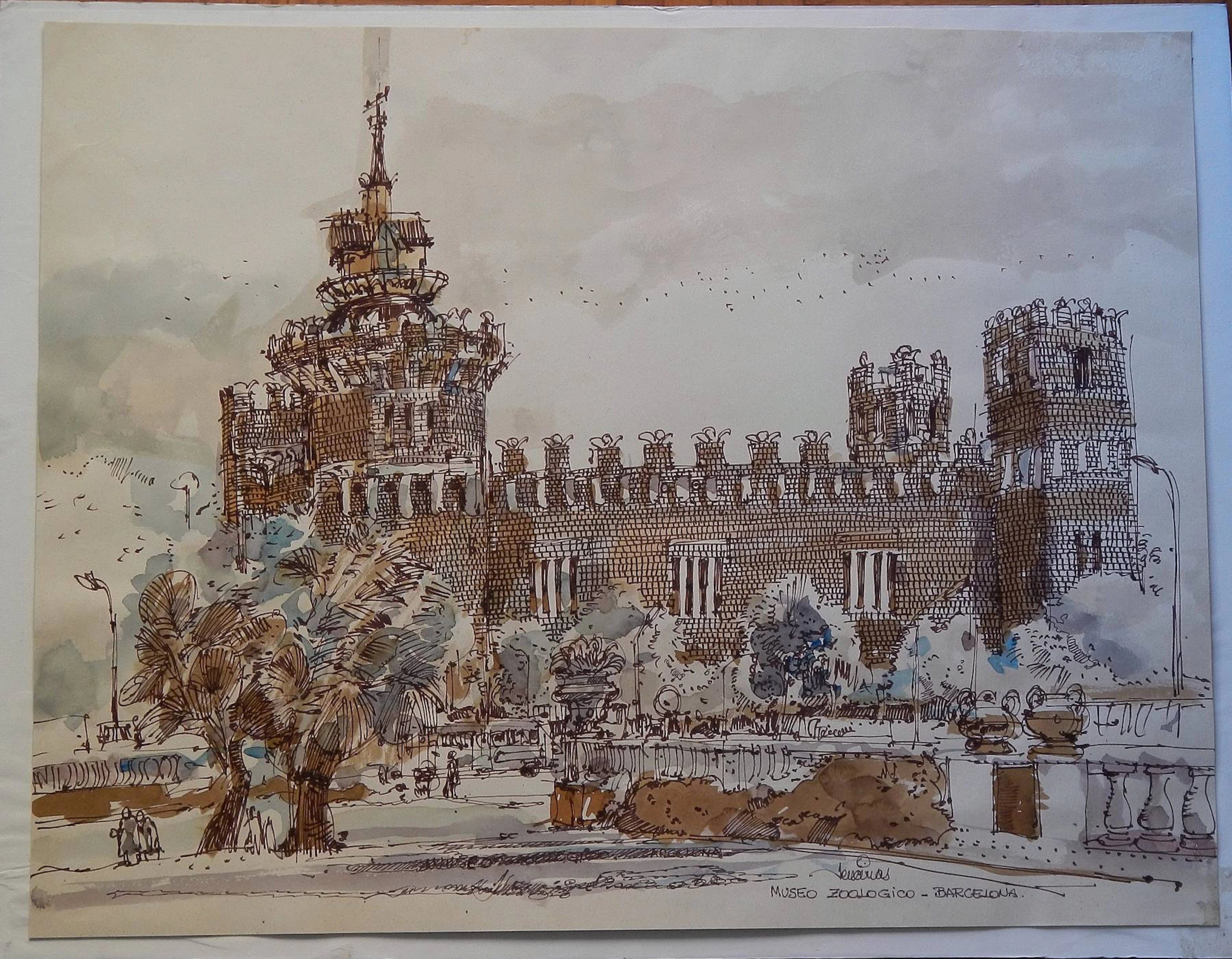 Carlos Enrique Lencinas Gómez. Watercolor on paper. “Zoological Museum.