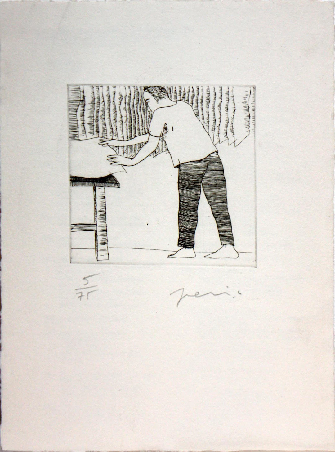 Perico Pastor: engraving without title 5/75