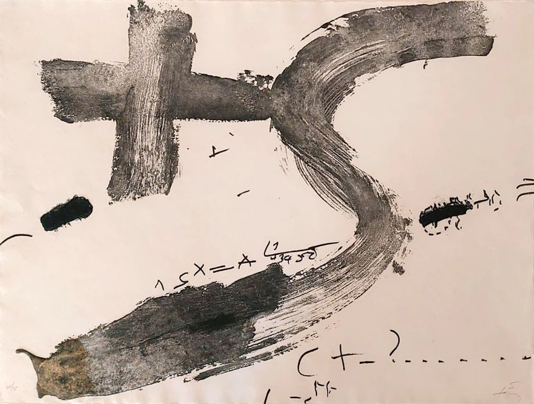 Antoni Tàpies: "Creu i S" (1976) 75/75