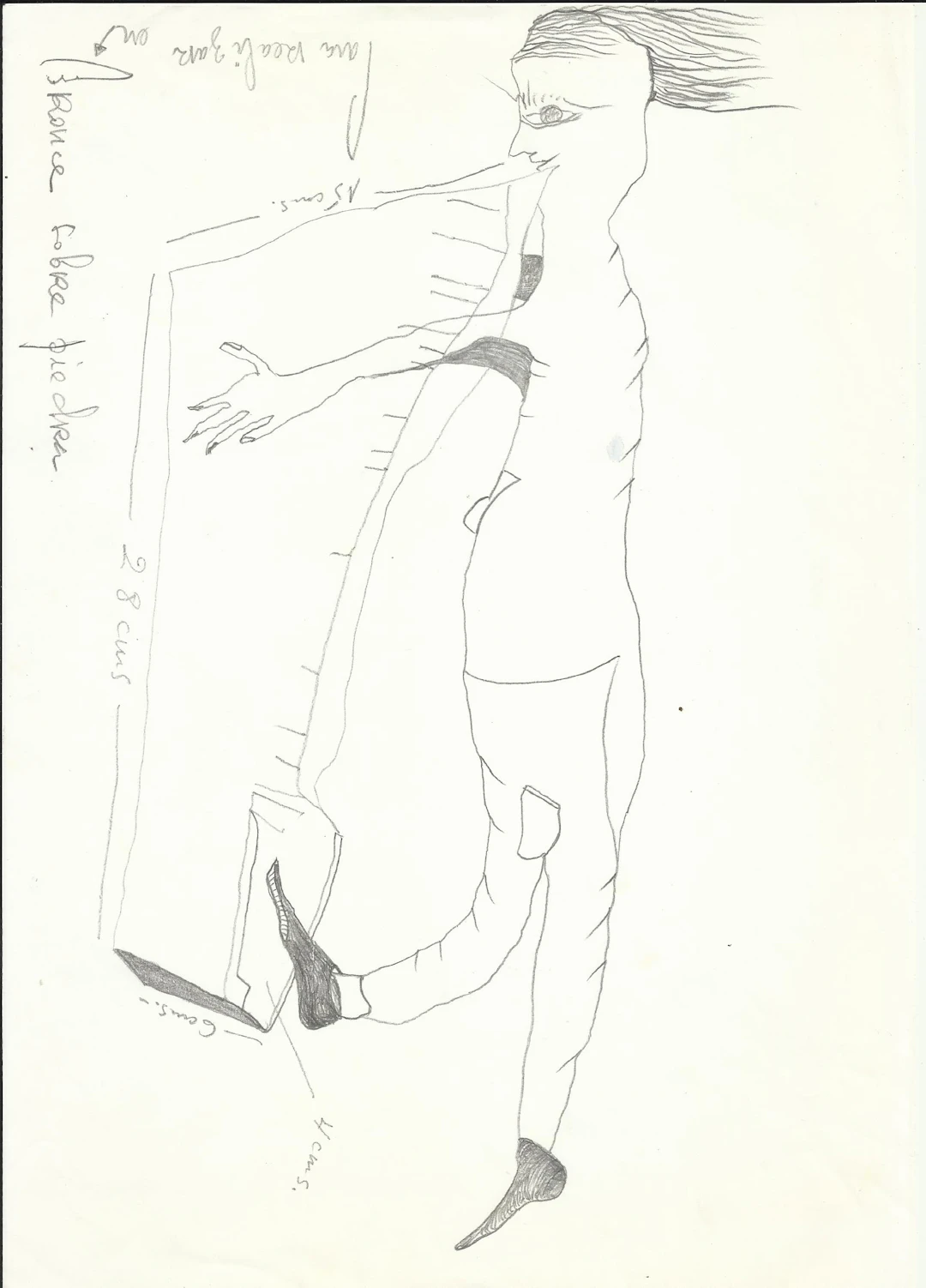 Antonio Beneyto. Pencil drawing on paper. Surrealism. Bronze sculpture.