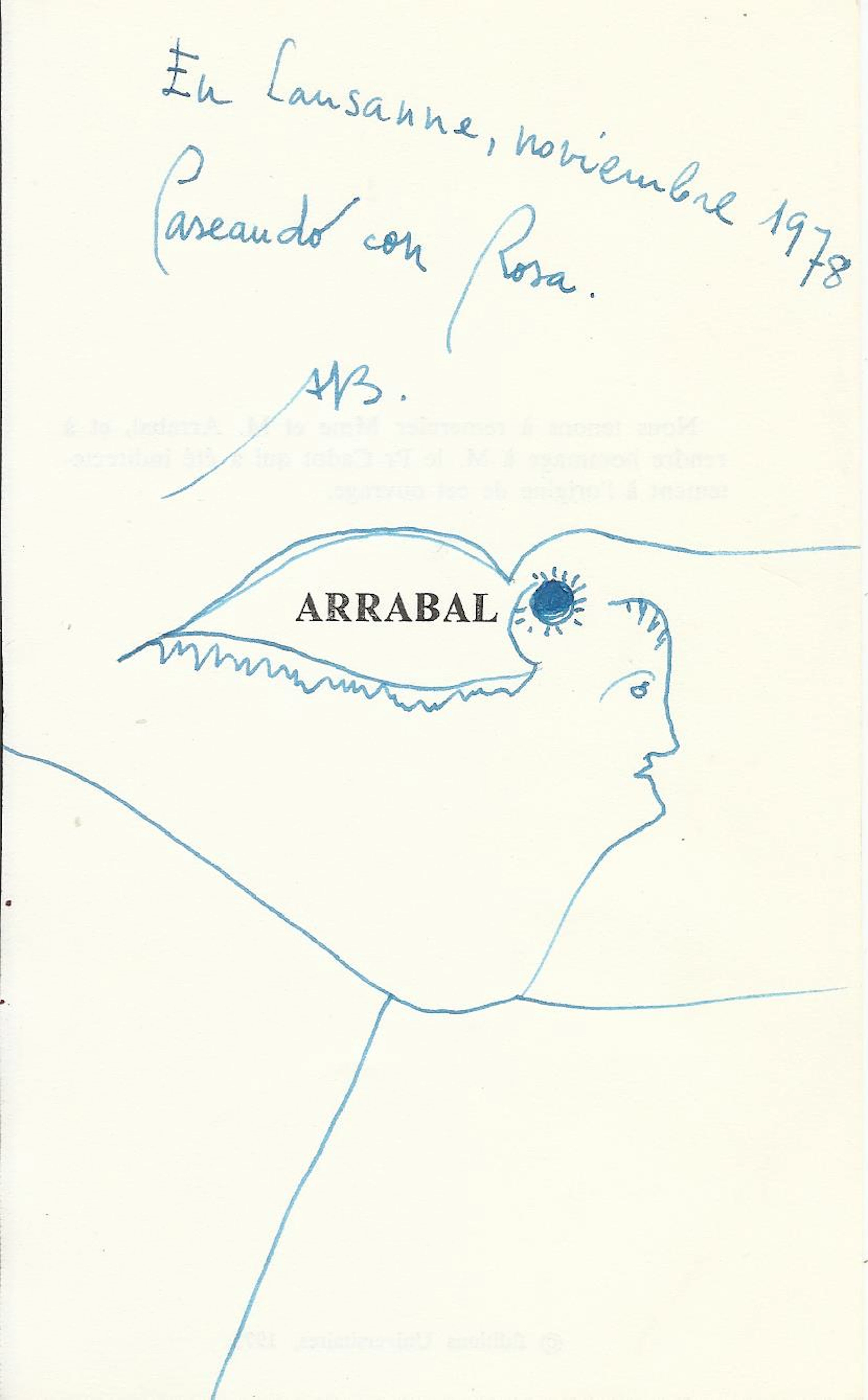 Antonio Beneyto. Ink drawing on paper “Surrealism”. Signed by hand.