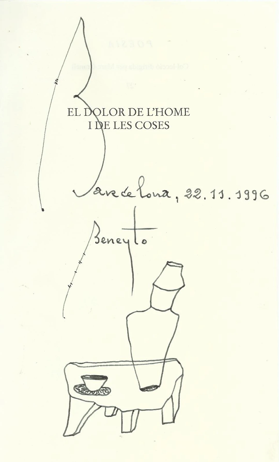Antonio Beneyto. Ink drawing on paper. Surrealism. Hand-signed. 21