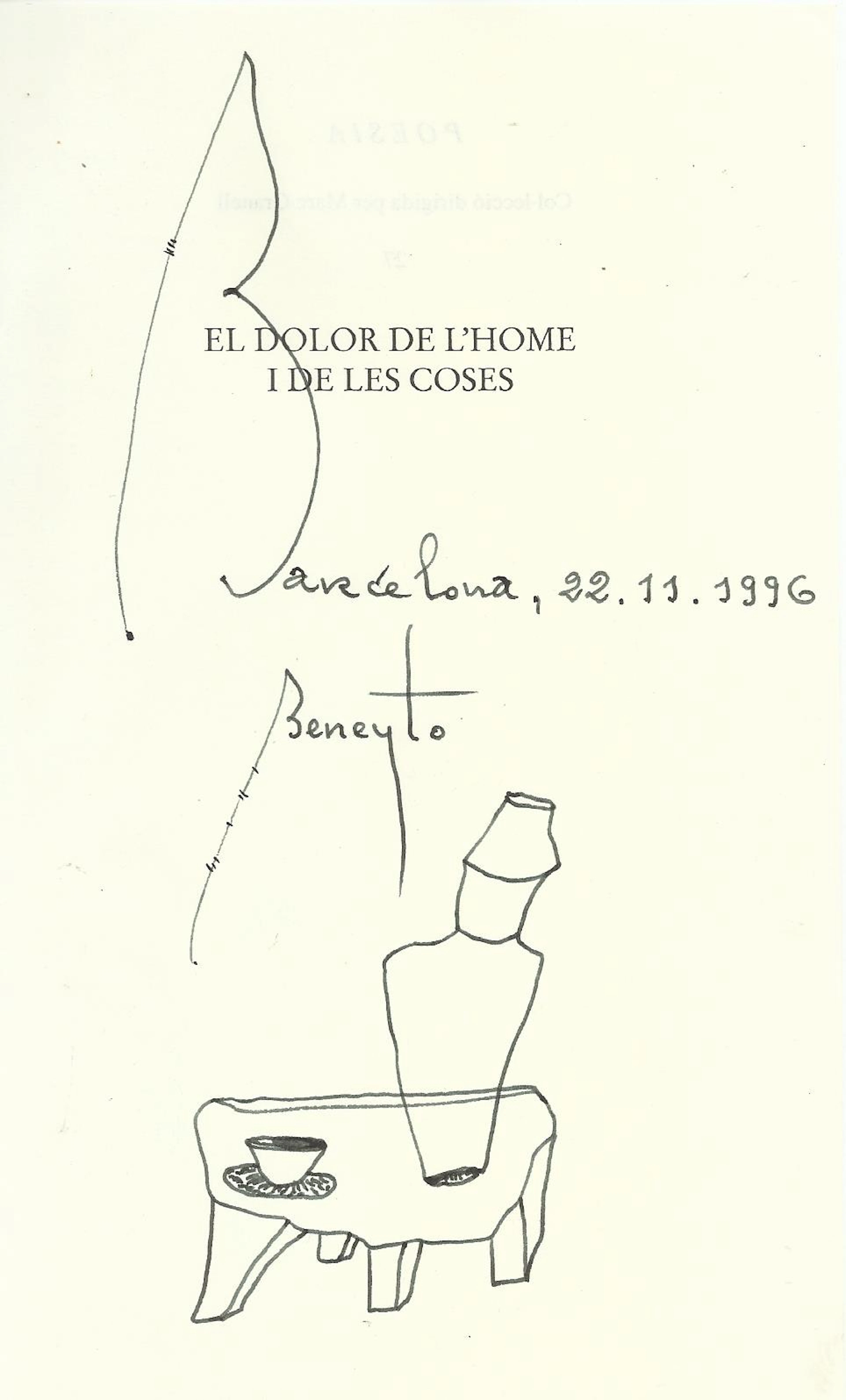 Antonio Beneyto. Ink drawing on paper. Surrealism. Hand-signed. 21