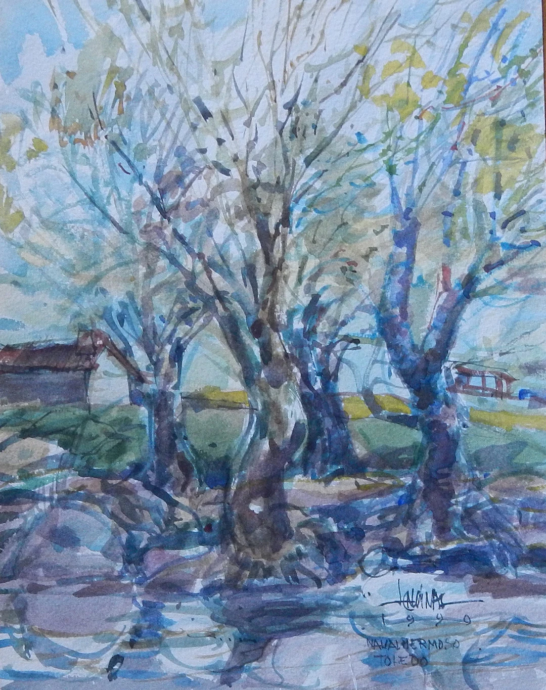 Carlos Enrique Lencinas Gómez. Watercolor on paper. "Navalhermoso.