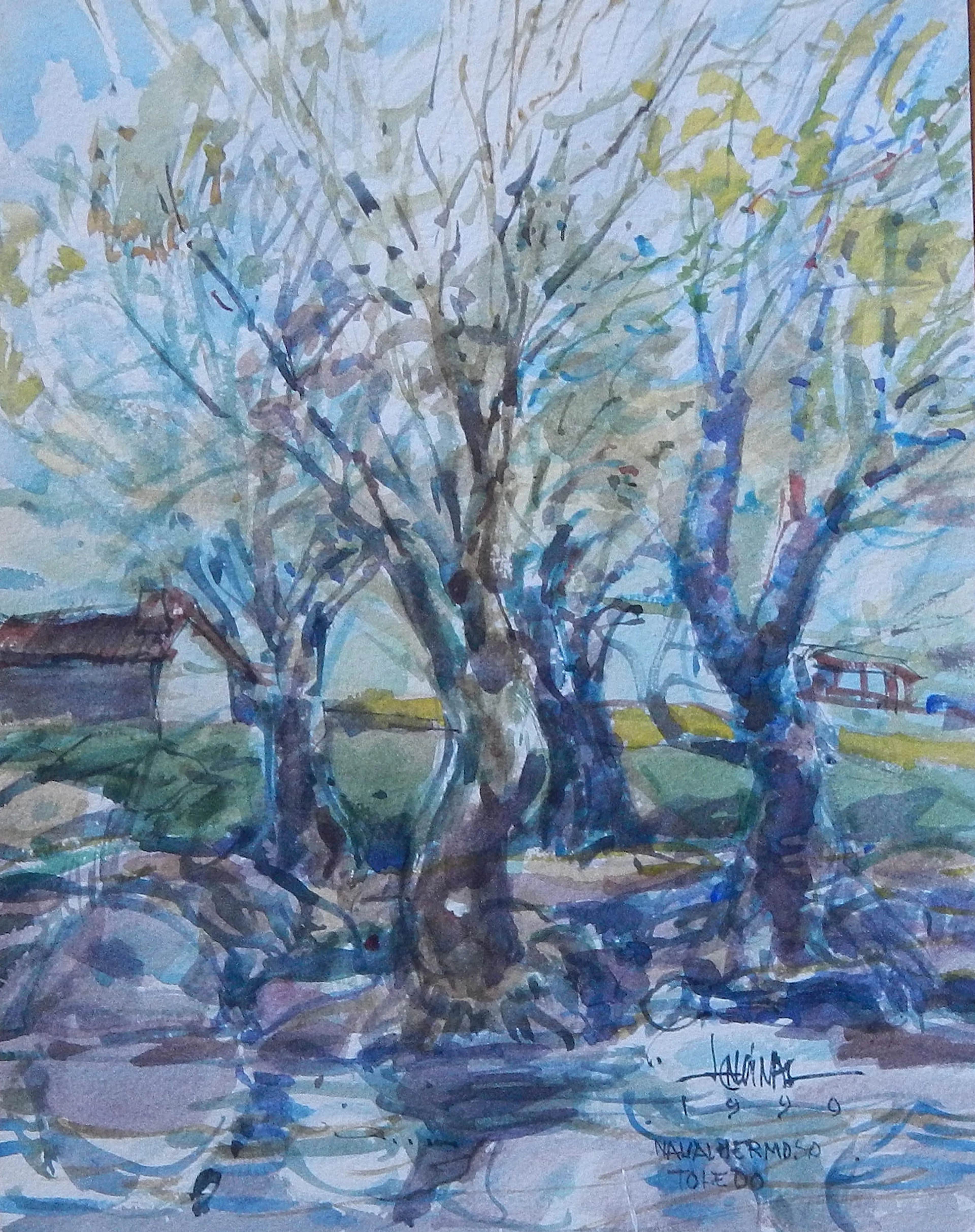 Carlos Enrique Lencinas Gómez. Watercolor on paper. "Navalhermoso.
