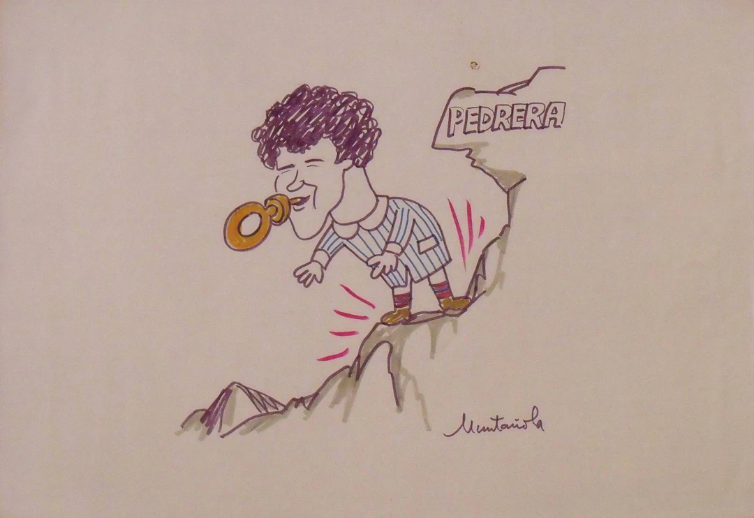 Joaquim Muntañola. Marker drawing "Pedrera”. F. C. Barcelona. Hand