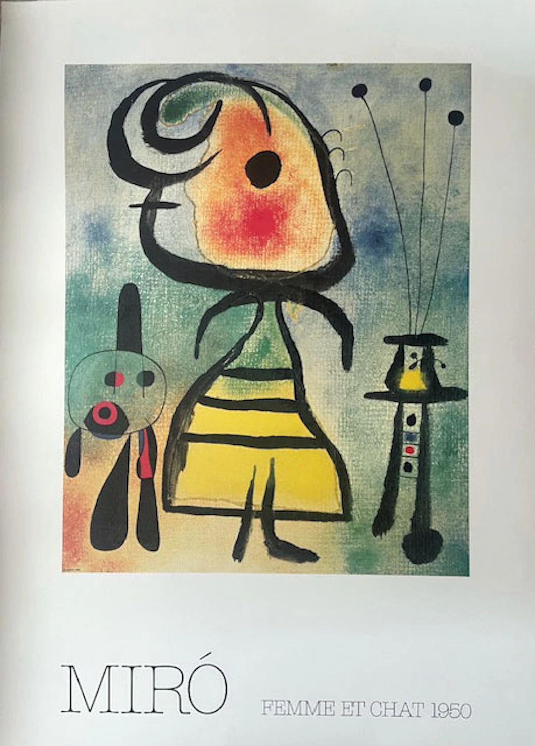Joan Miró - Woman and Cat, 1950