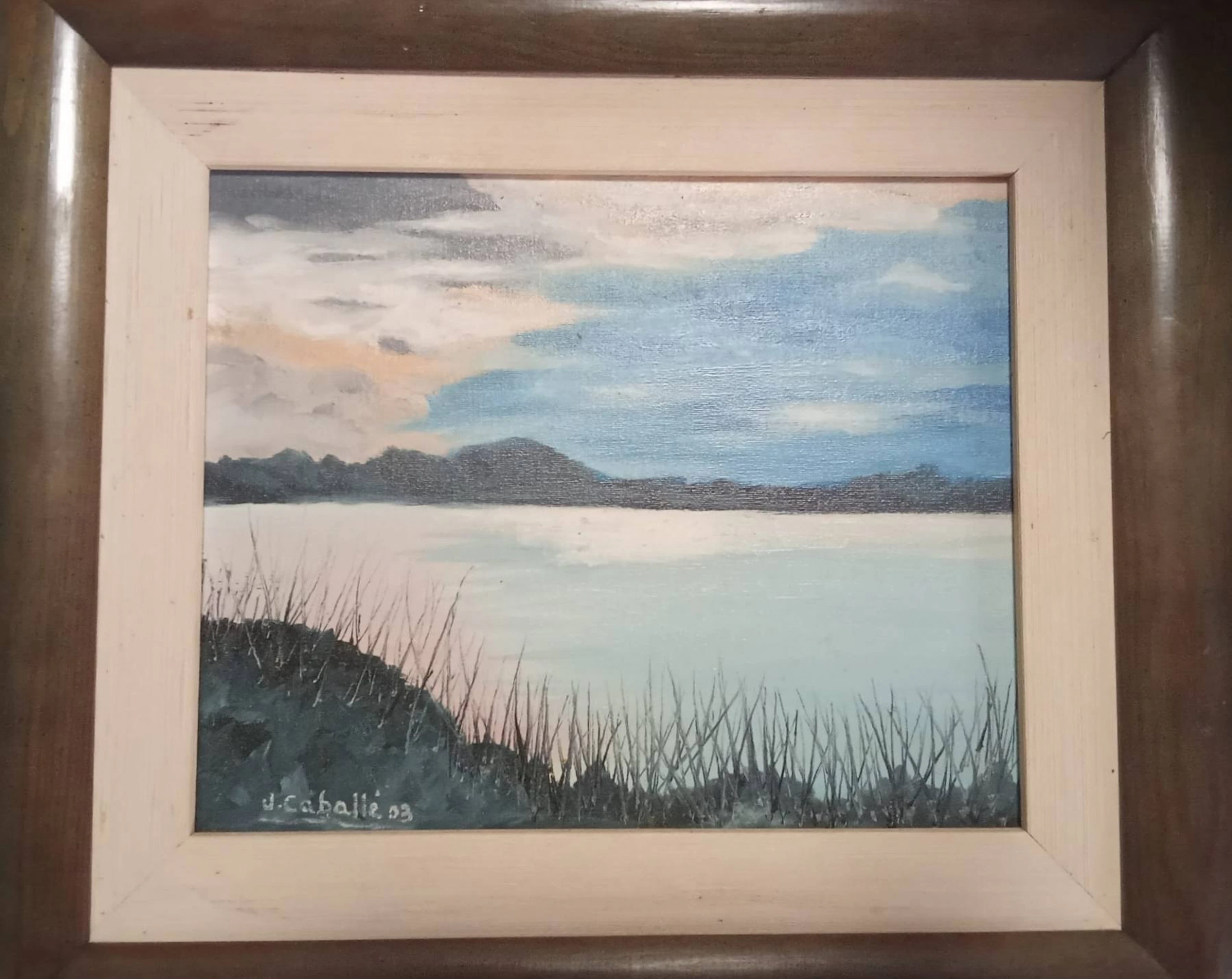 Original Oil on Panel - Landscape by J. Caballé (2003) - Framed
