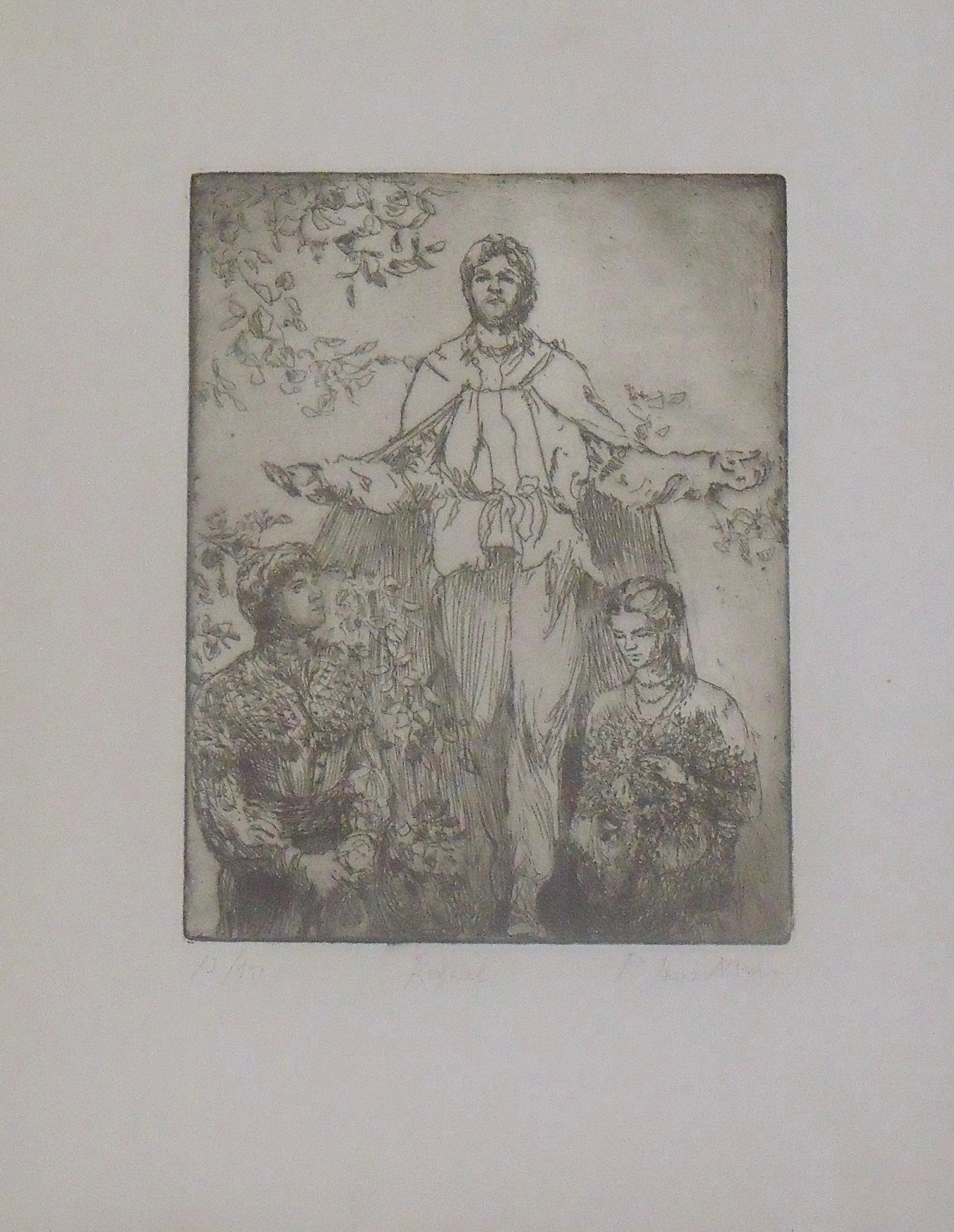 Javier Marin. Engraving “Rafael”. Hand signed. Numbered 13/150. 29.5x23
