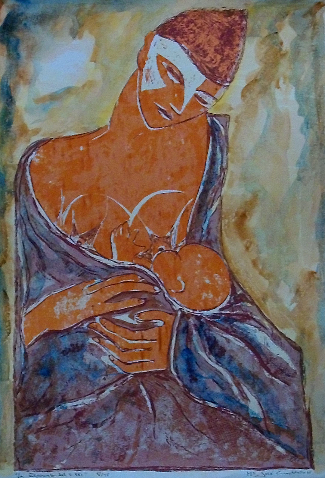 María José Carrasco. “L'esperança del segle XXI” serigraphy. Hand