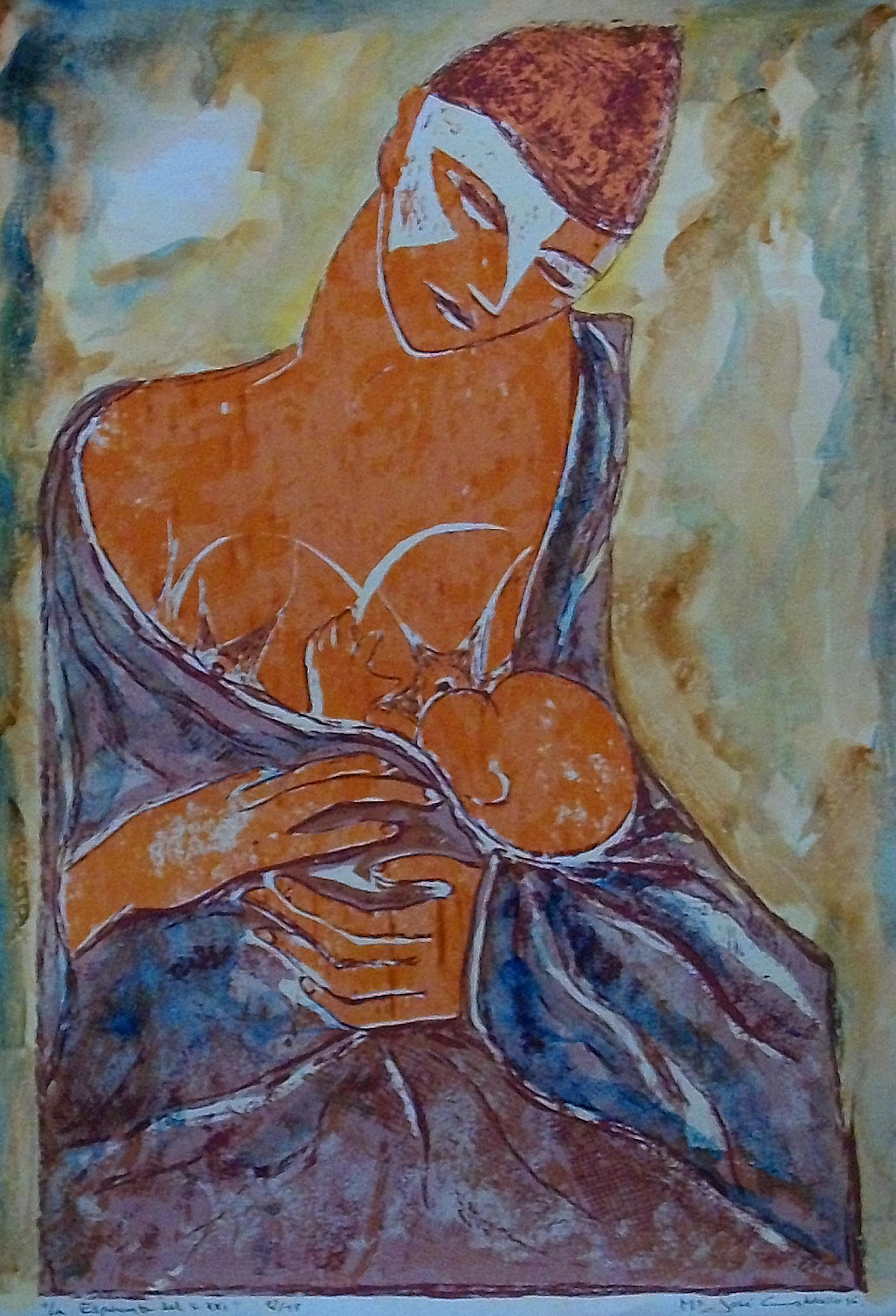 María José Carrasco. “L'esperança del segle XXI” serigraphy. Hand