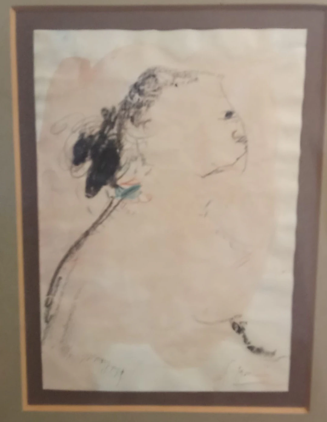 Modest Cuixart (1925-2007) - Portrait of a woman in profile - Original