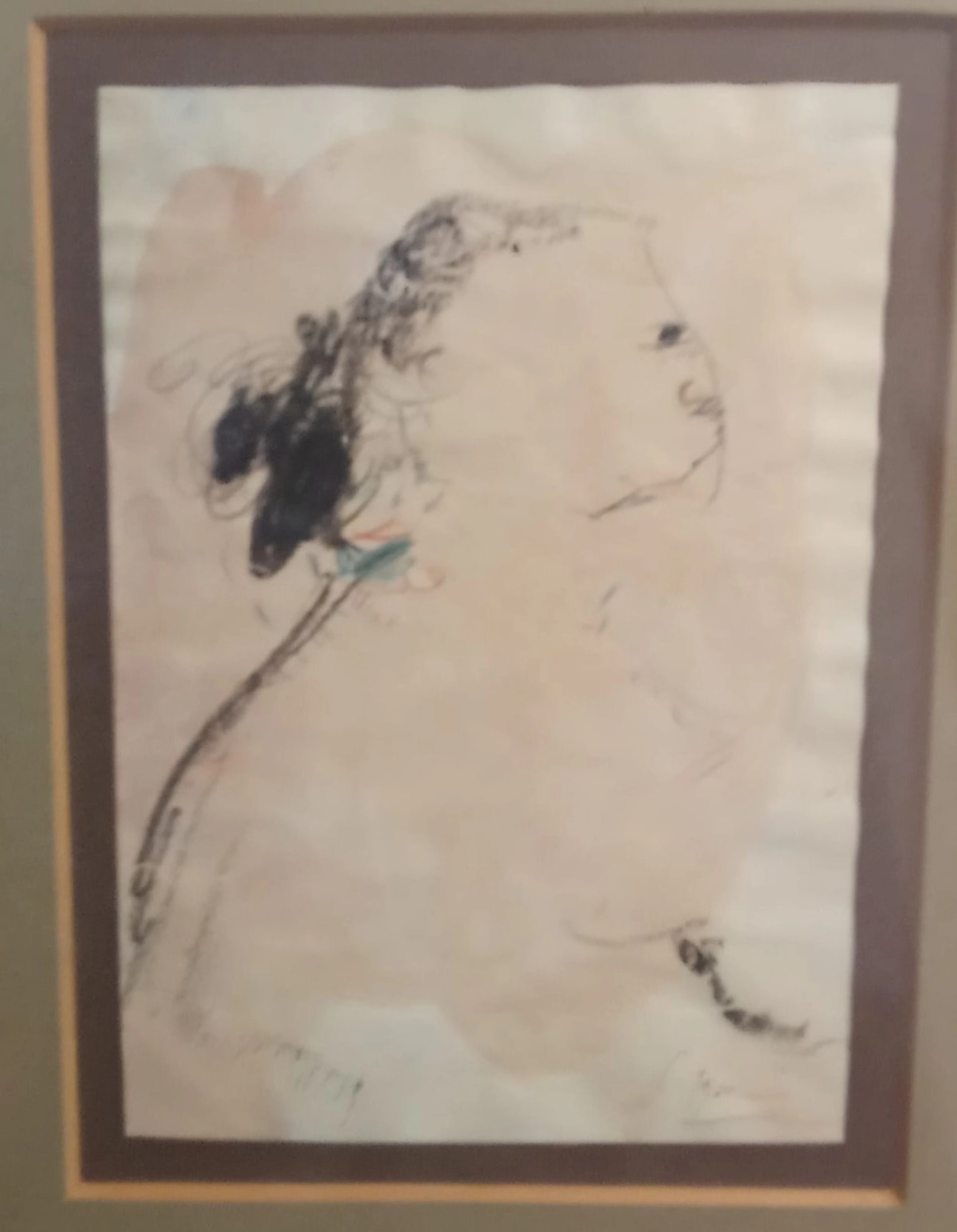 Modest Cuixart (1925-2007) - Portrait of a woman in profile - Original
