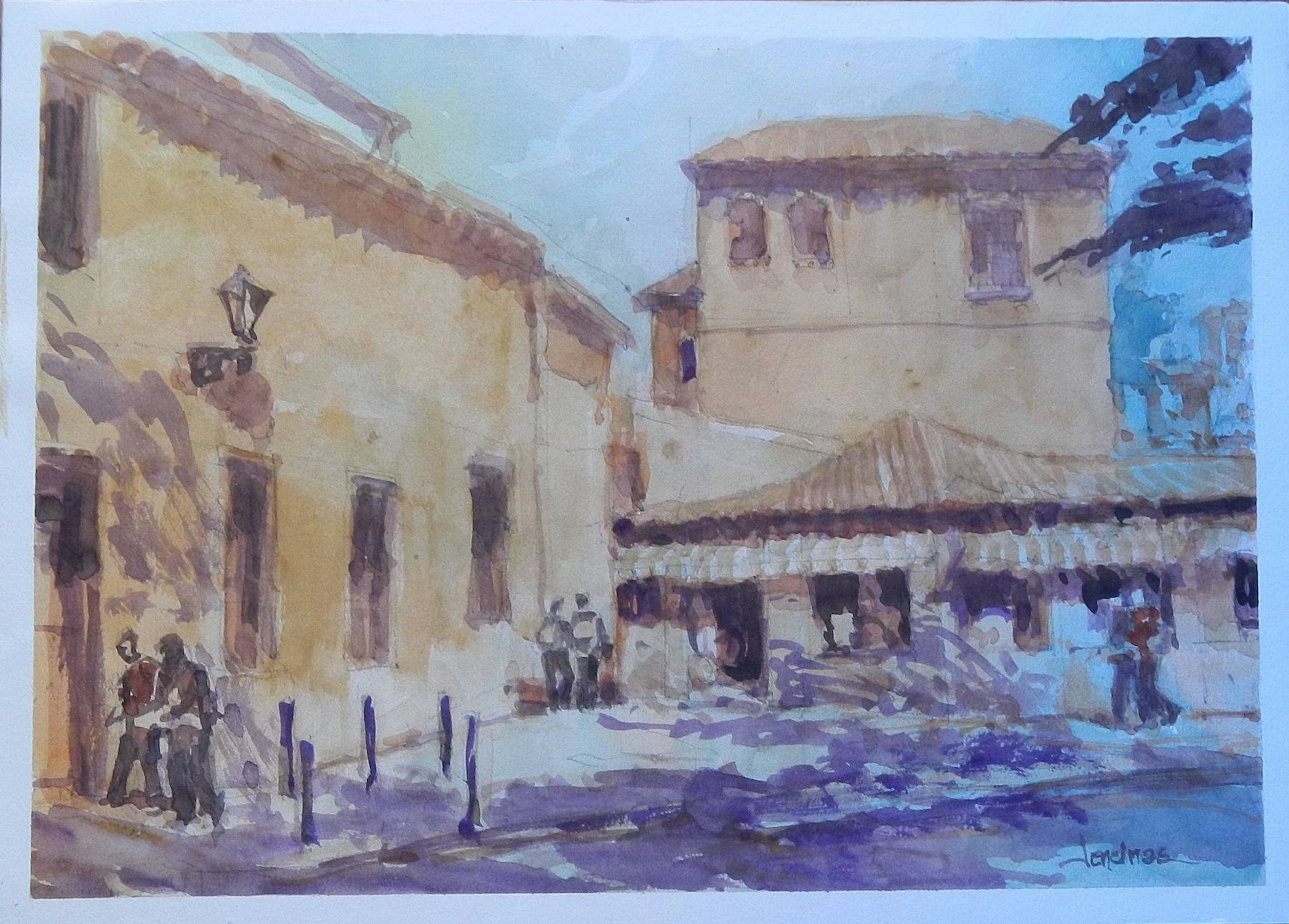 Carlos Enrique Lencinas Gómez. Watercolor on paper. “El Greco’s House.