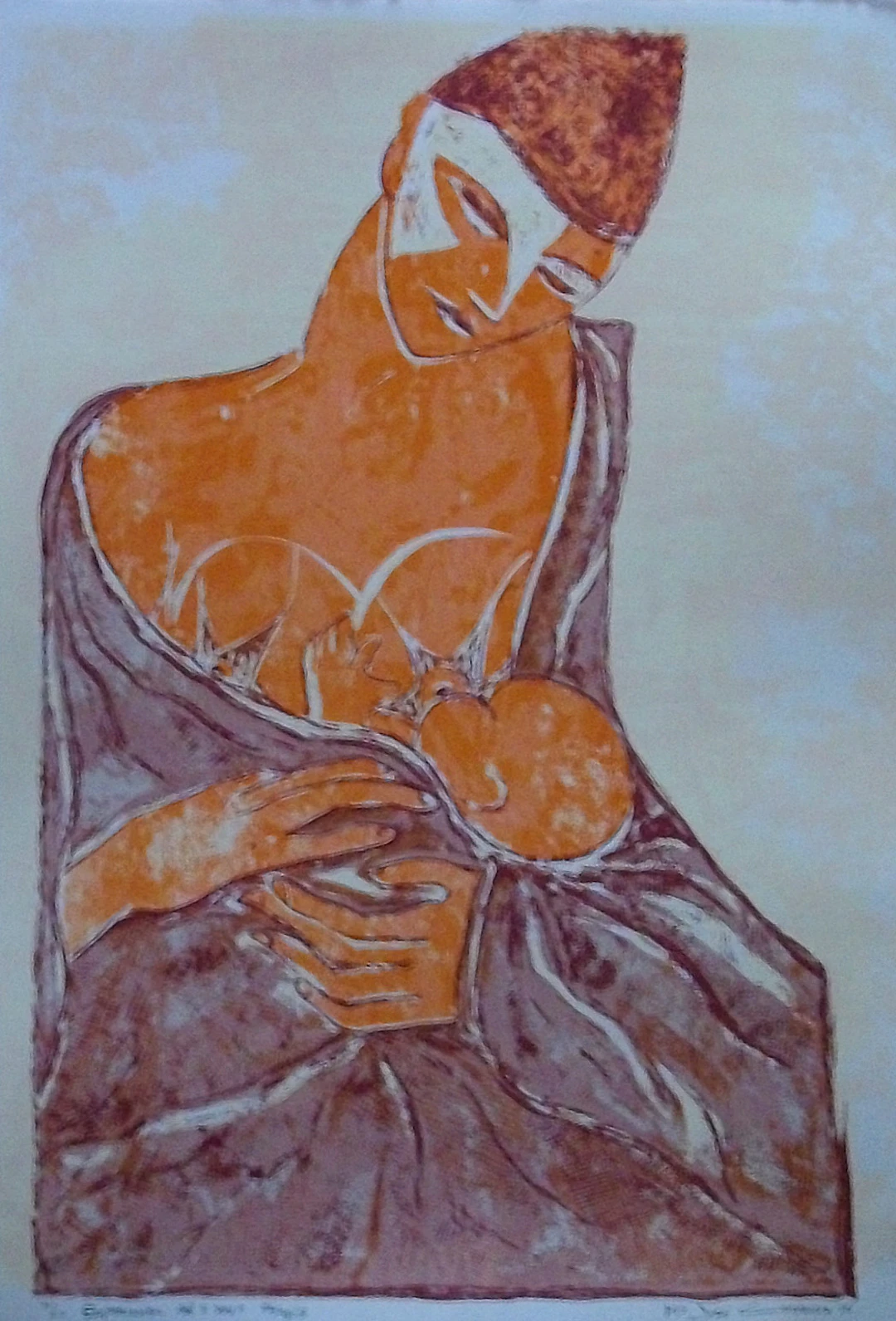 María José Carrasco. “L'esperança del segle XXI” serigraphy. Hand