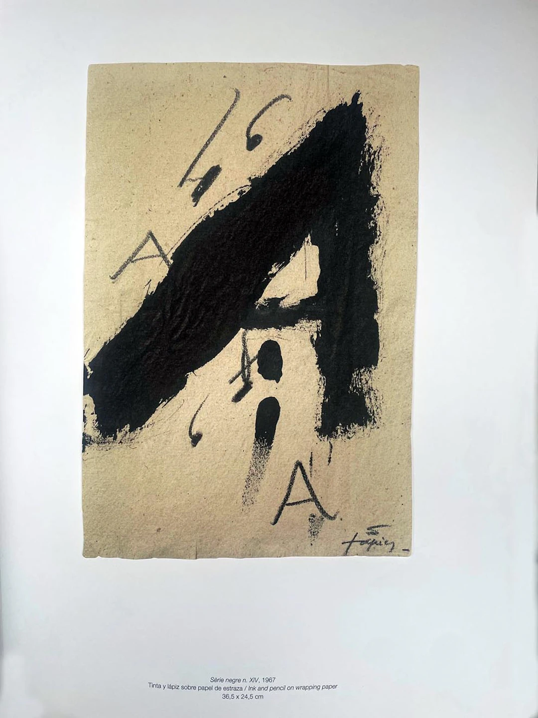 Antoni Tàpies: Sèrie Negre (2017) - Liatografia XIV