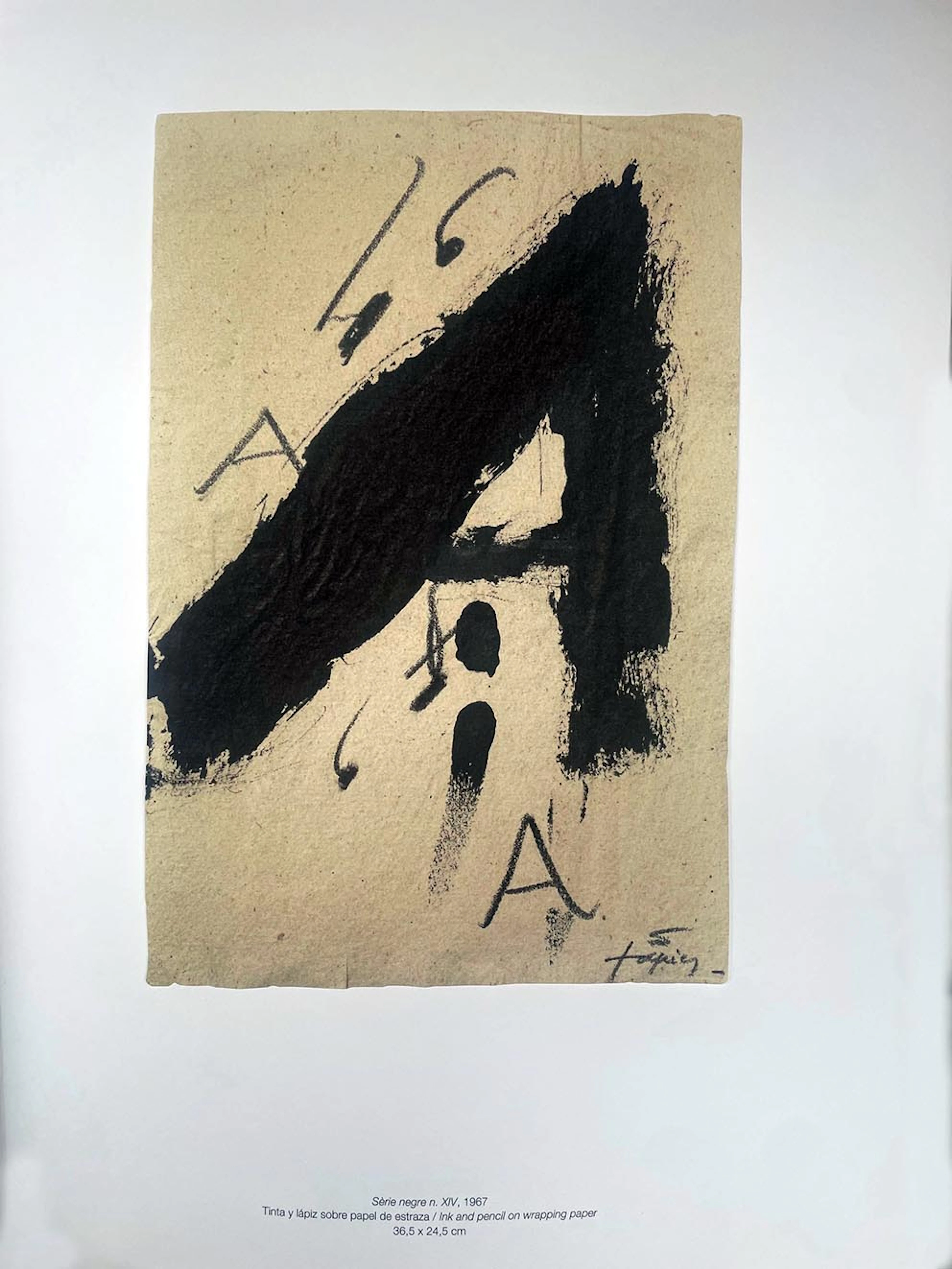 Antoni Tàpies: Sèrie Negre (2017) - Liatografia XIV