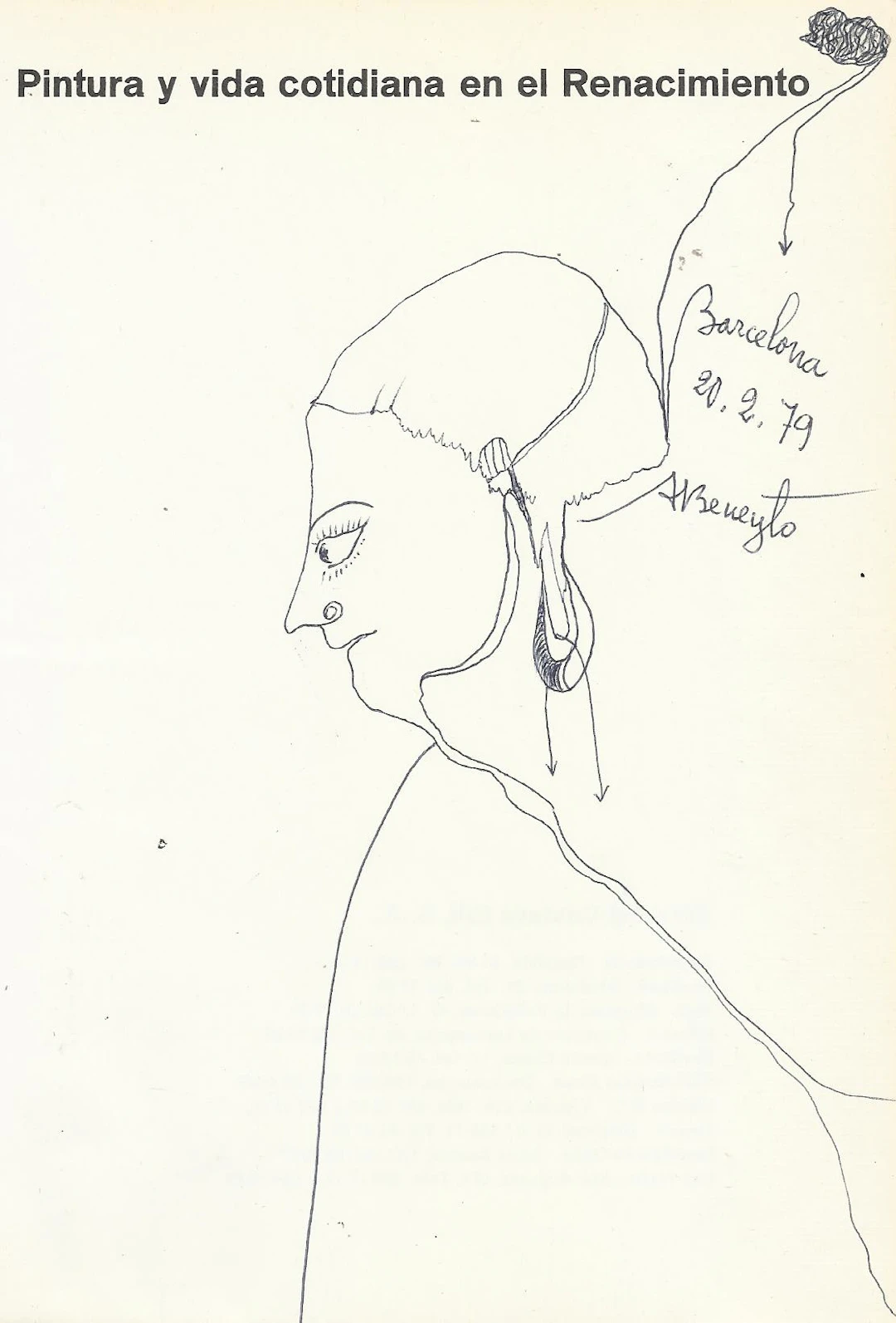 Antonio Beneyto. Ink drawing on paper. Surrealism. Hand-signed. 21