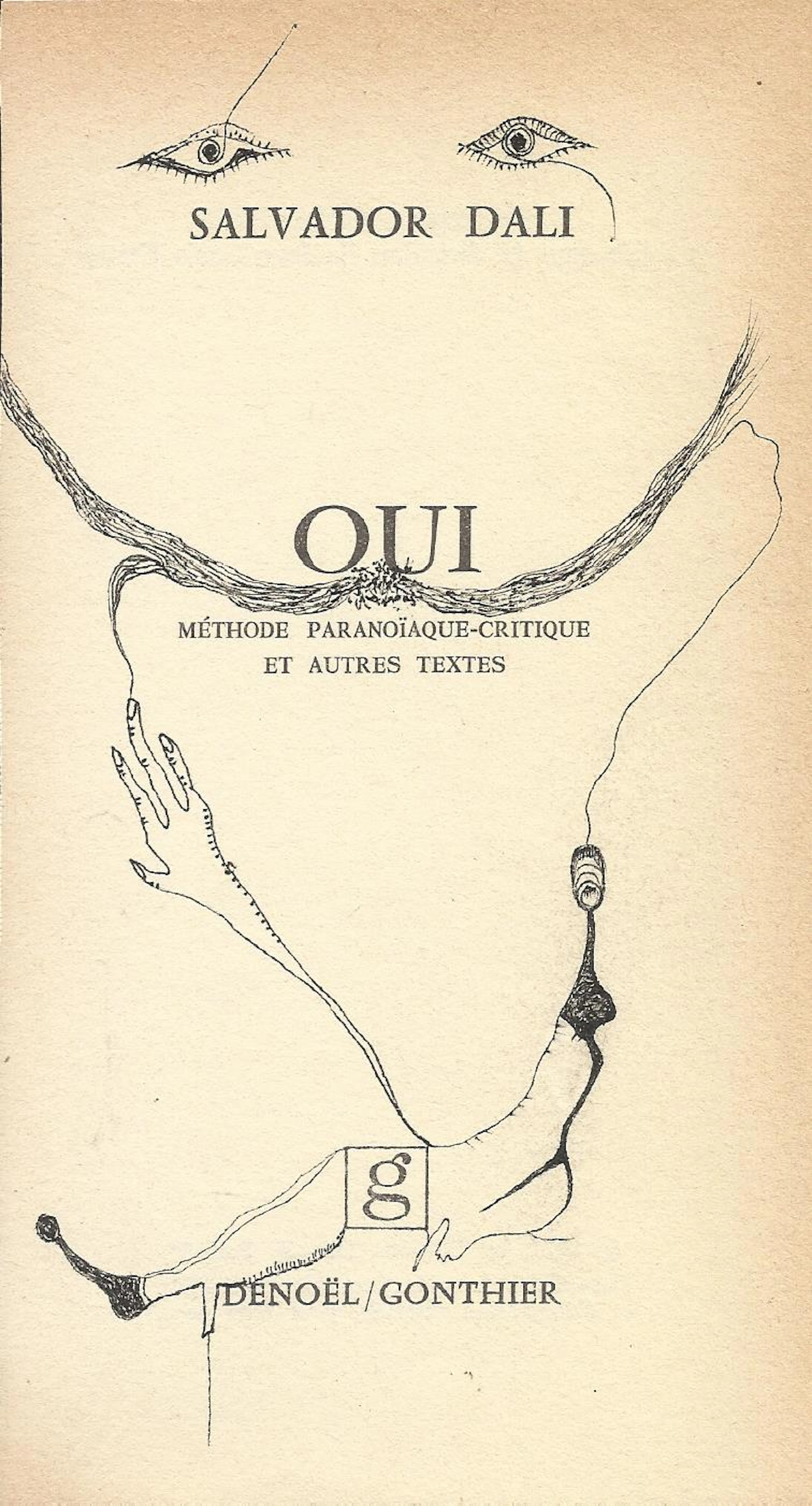 Antonio Beneyto. Ink drawing on paper. "Oui". Surrealism. Unsigned.