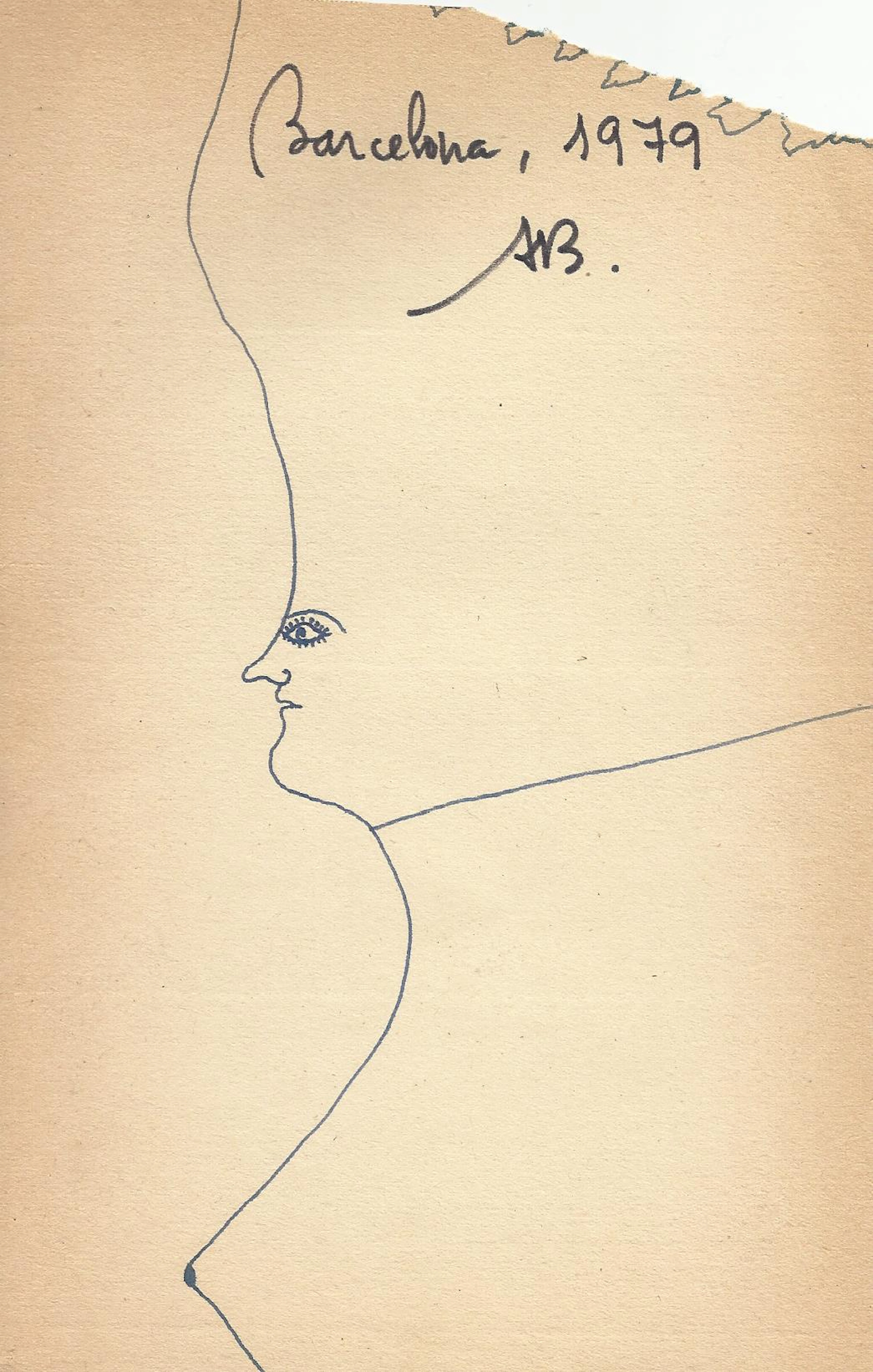 Antonio Beneyto. Ink drawing on paper. Surrealism. Hand-signed. 21