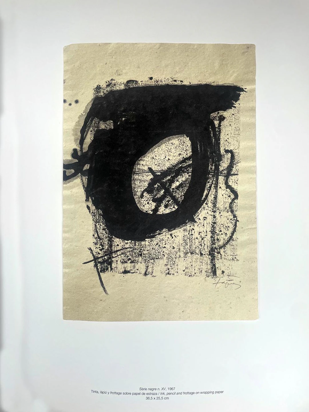 Antoni Tàpies: Sèrie Negre (2017) - Lithograph XV