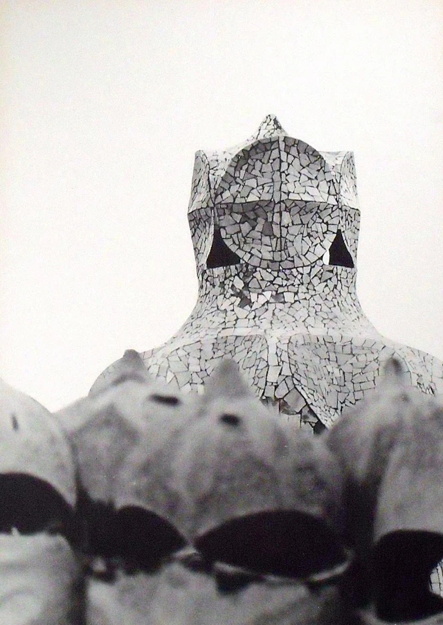 Leopoldo Pomés. Artistic photograph "La Pedrera" Gaudí. Blind stamp