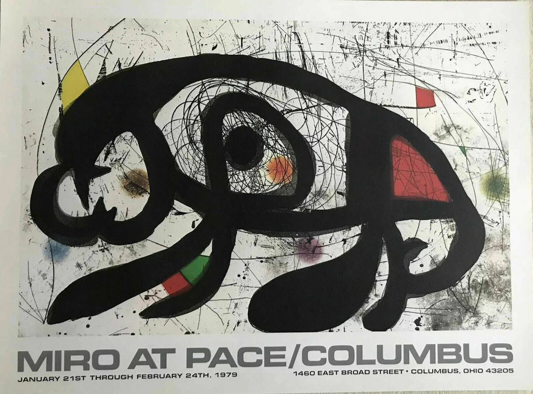 Joan Miró: Poster "Miró at pace/Columbus"
