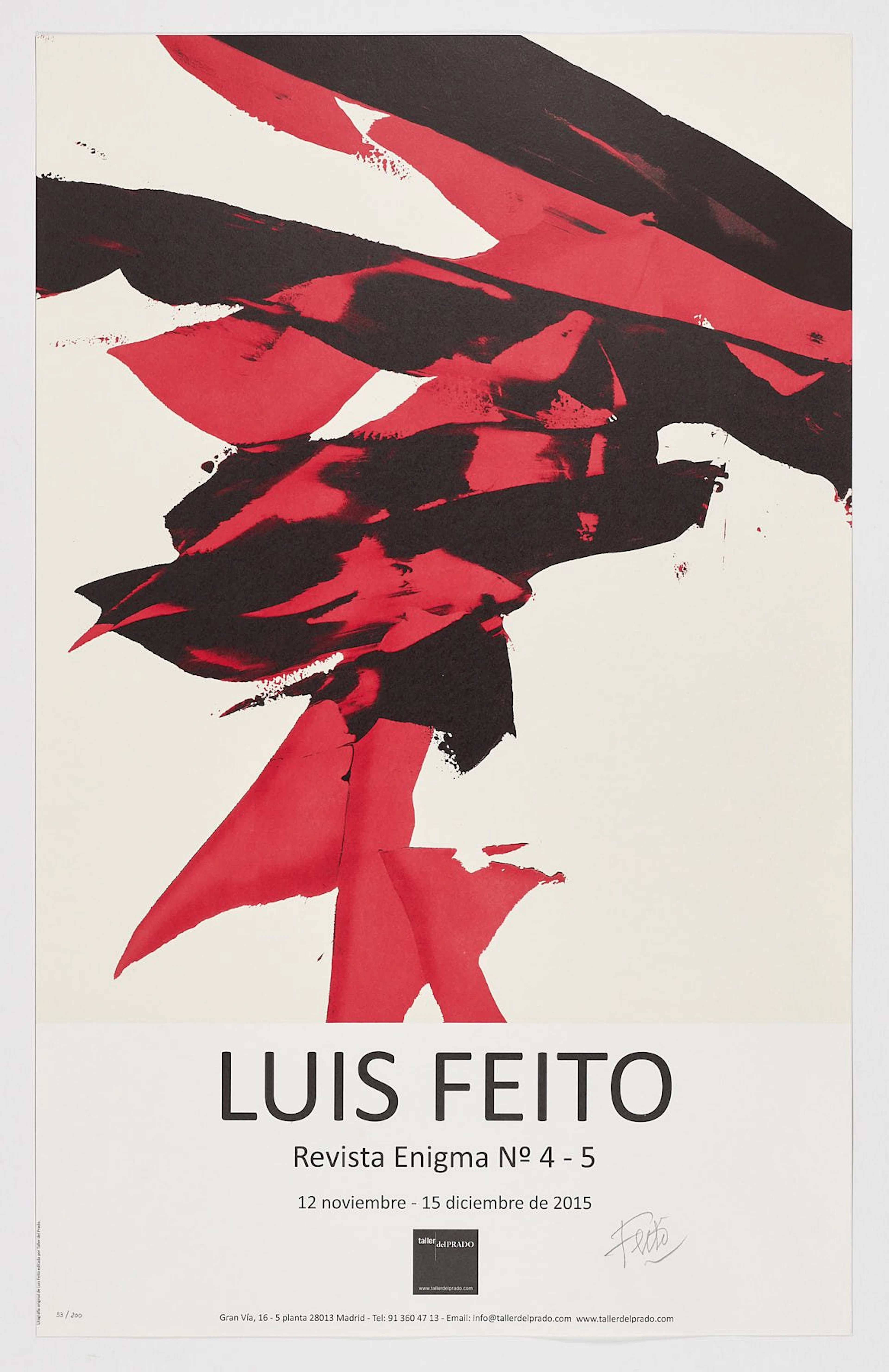 Luis Feito. Enigma magazine poster no. 4-5